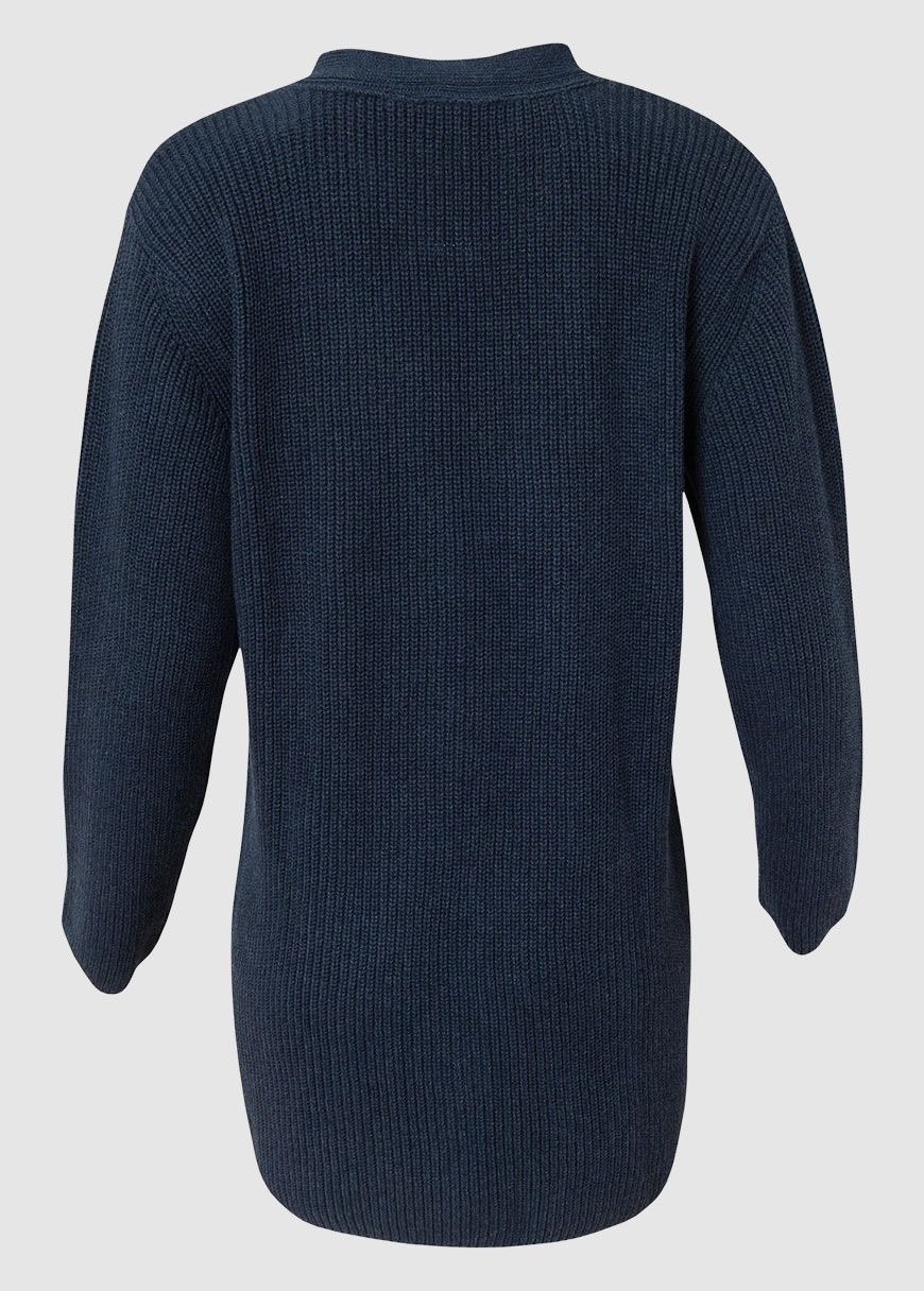Rippstrick Strickjacke Lang