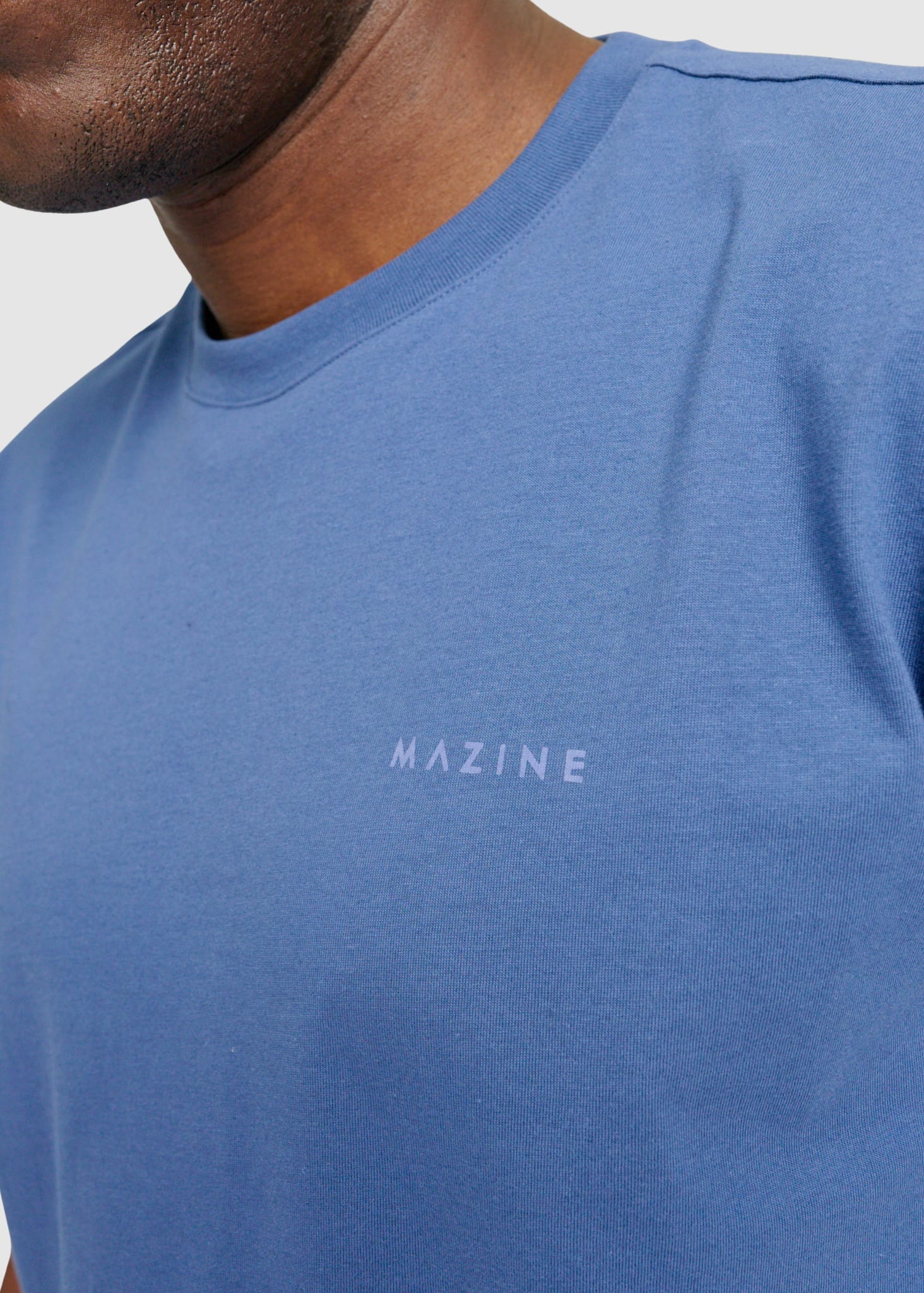 Back Print T-Shirt Blue Indigo Palm Back Print T-Shirt Blue Indigo Palm