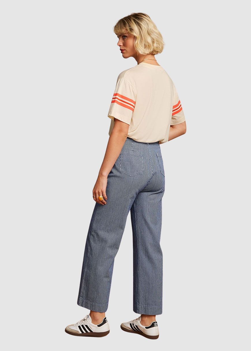High Waist Pocket Pants Osei Stripe