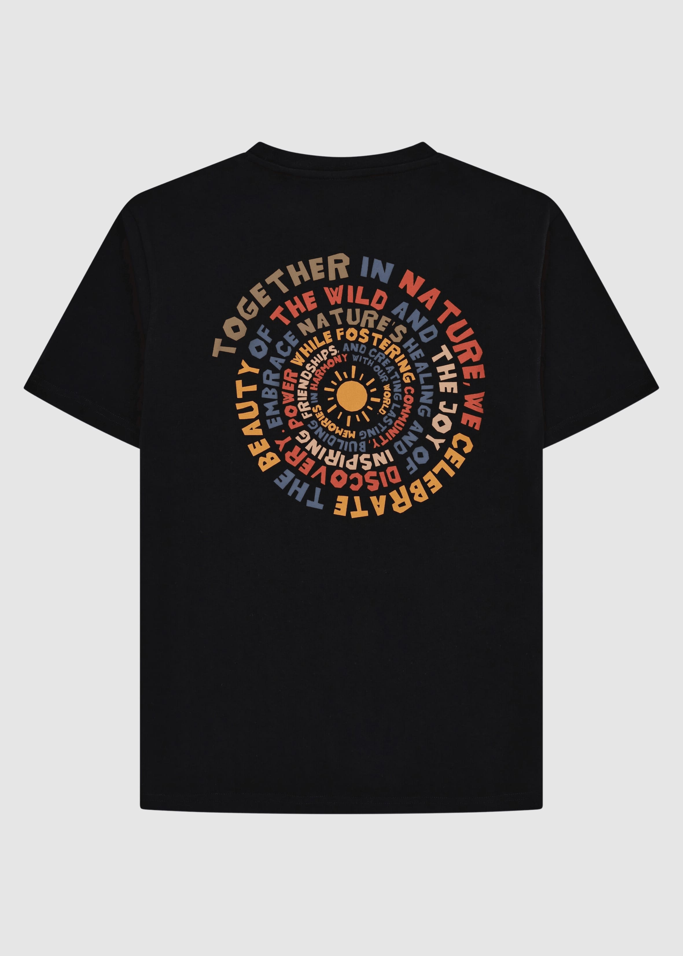 Back Print T-Shirt Black Jet