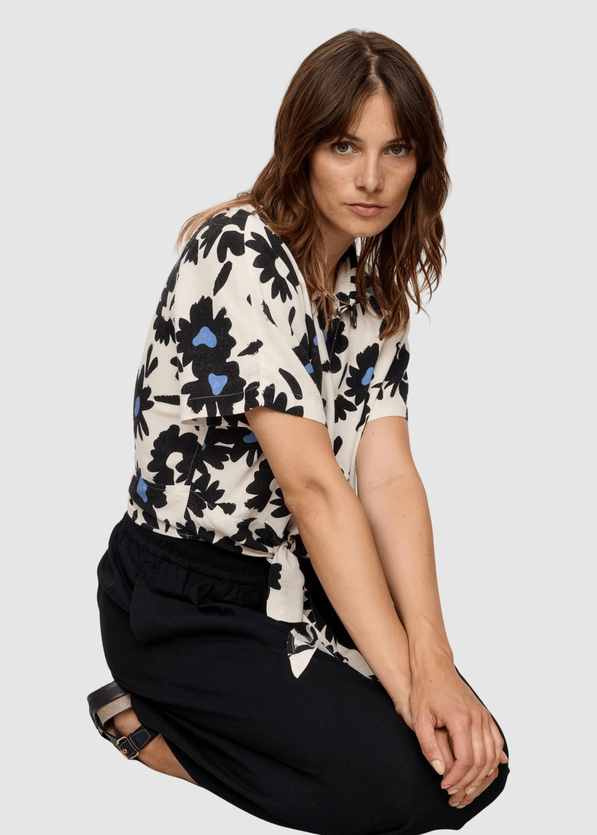 Blouse Ocra Bloom Electric Blue