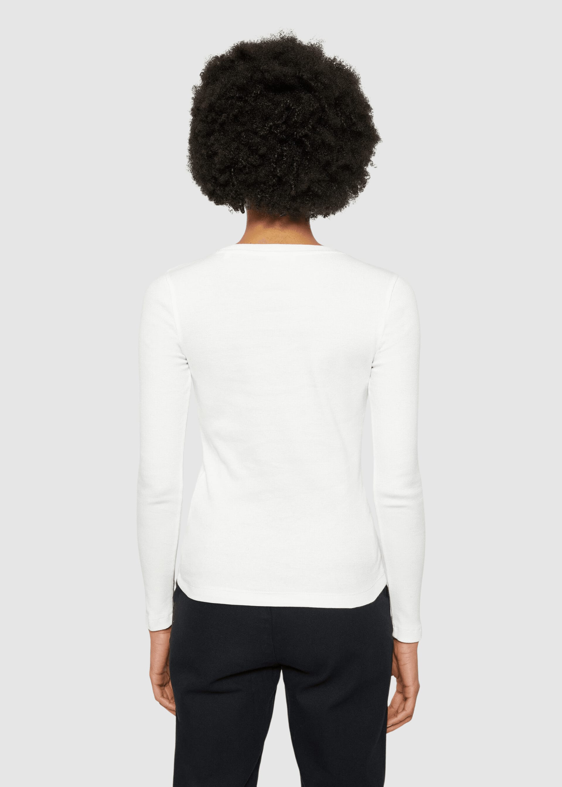 knowledge-cotton-apparel-rib-long-sleeve-t-shirt-star-white-2.jpeg Rib Long Sleeve T-Shirt Star White