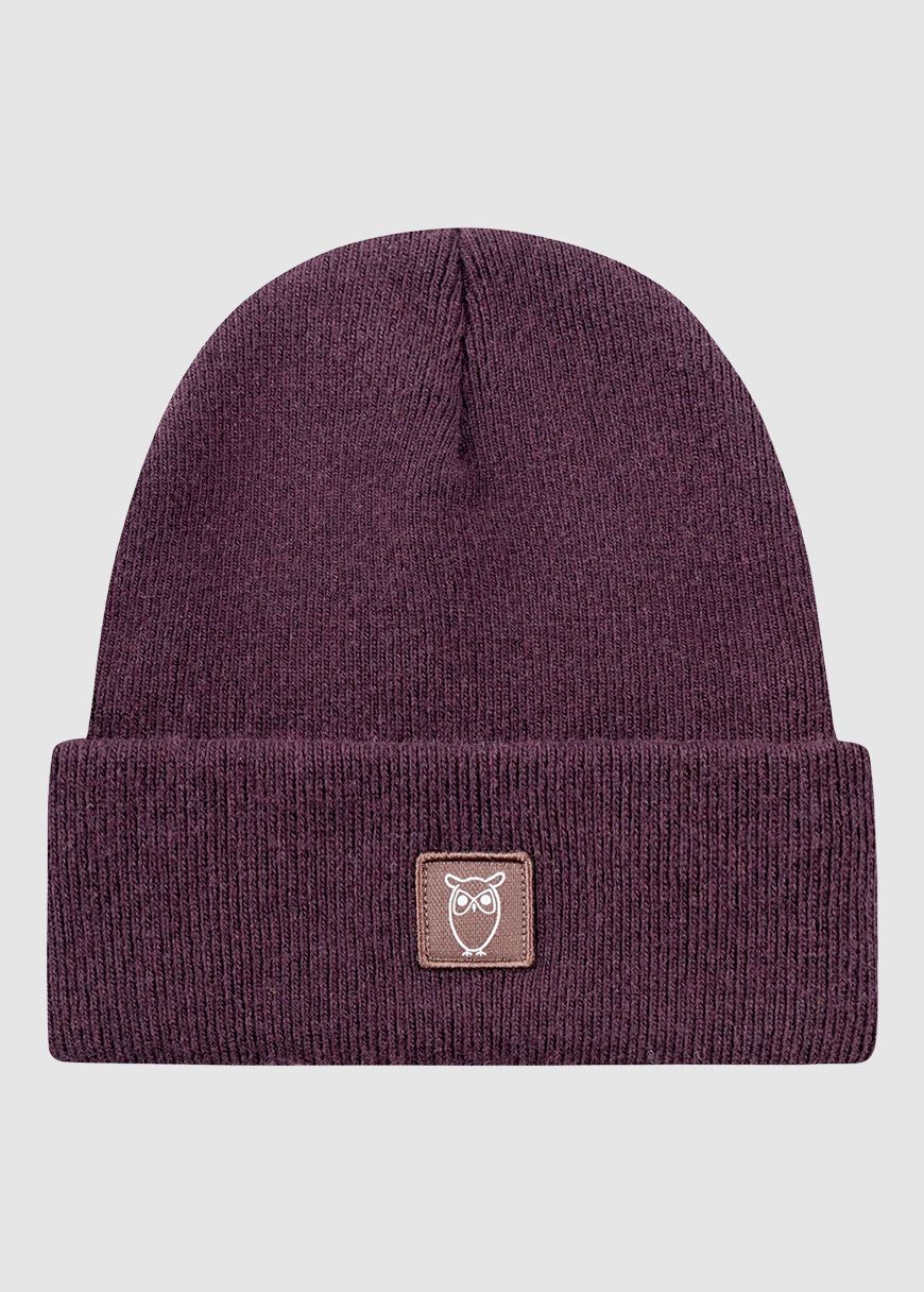 Knowledge Cotton Apparel Double Layer Wool Beanie bei greenality