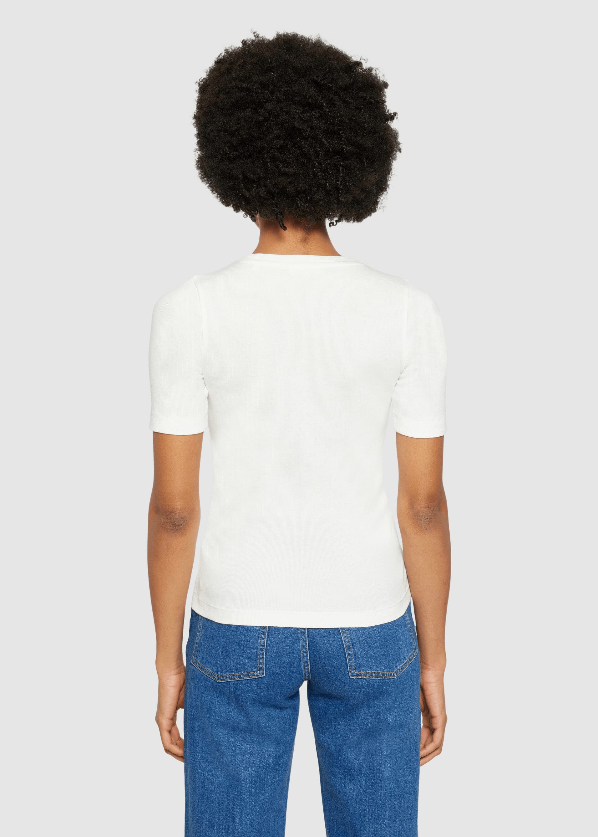 Rib T-Shirt Star White