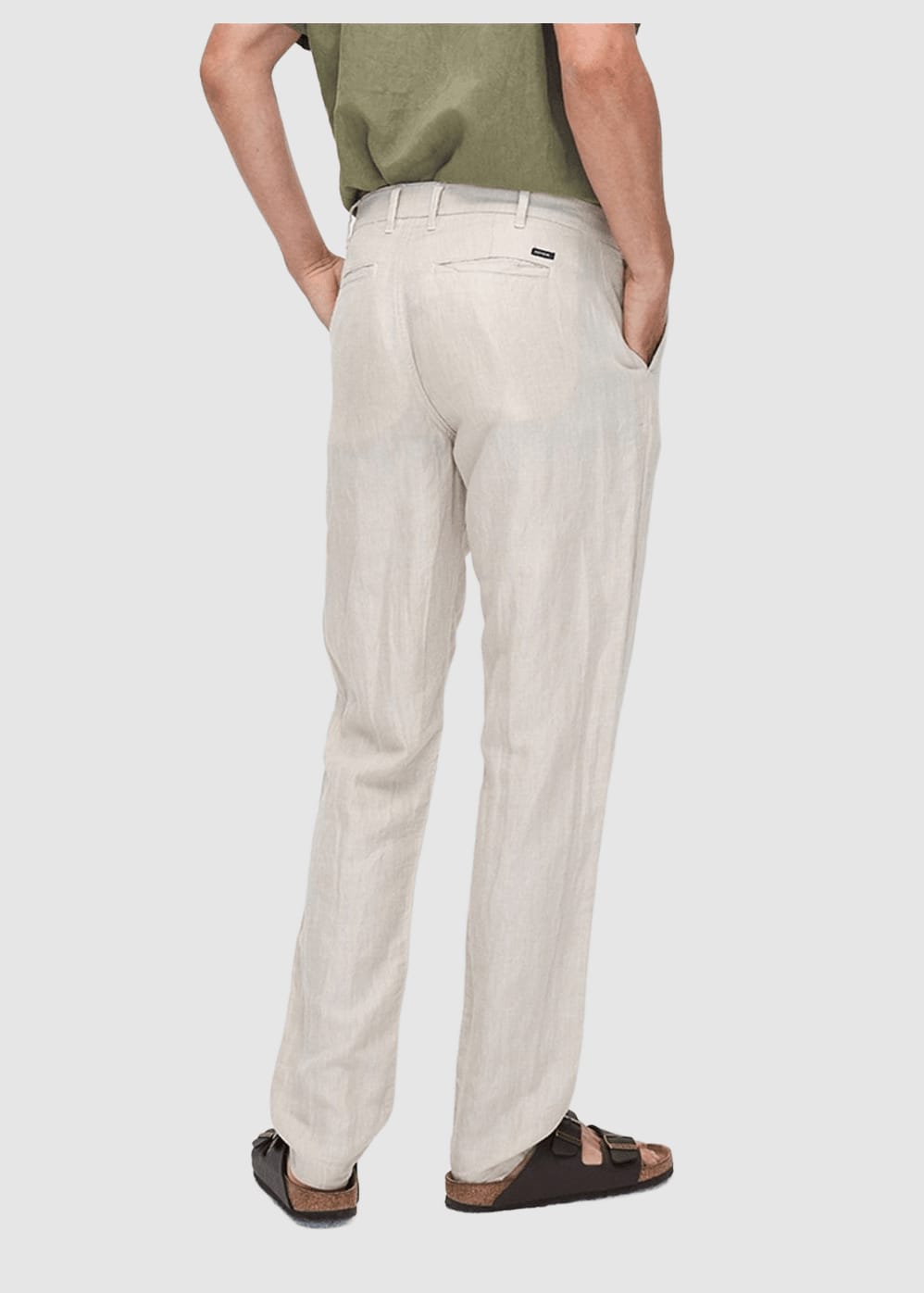 Darren Linen Pant Solid Oatmeal