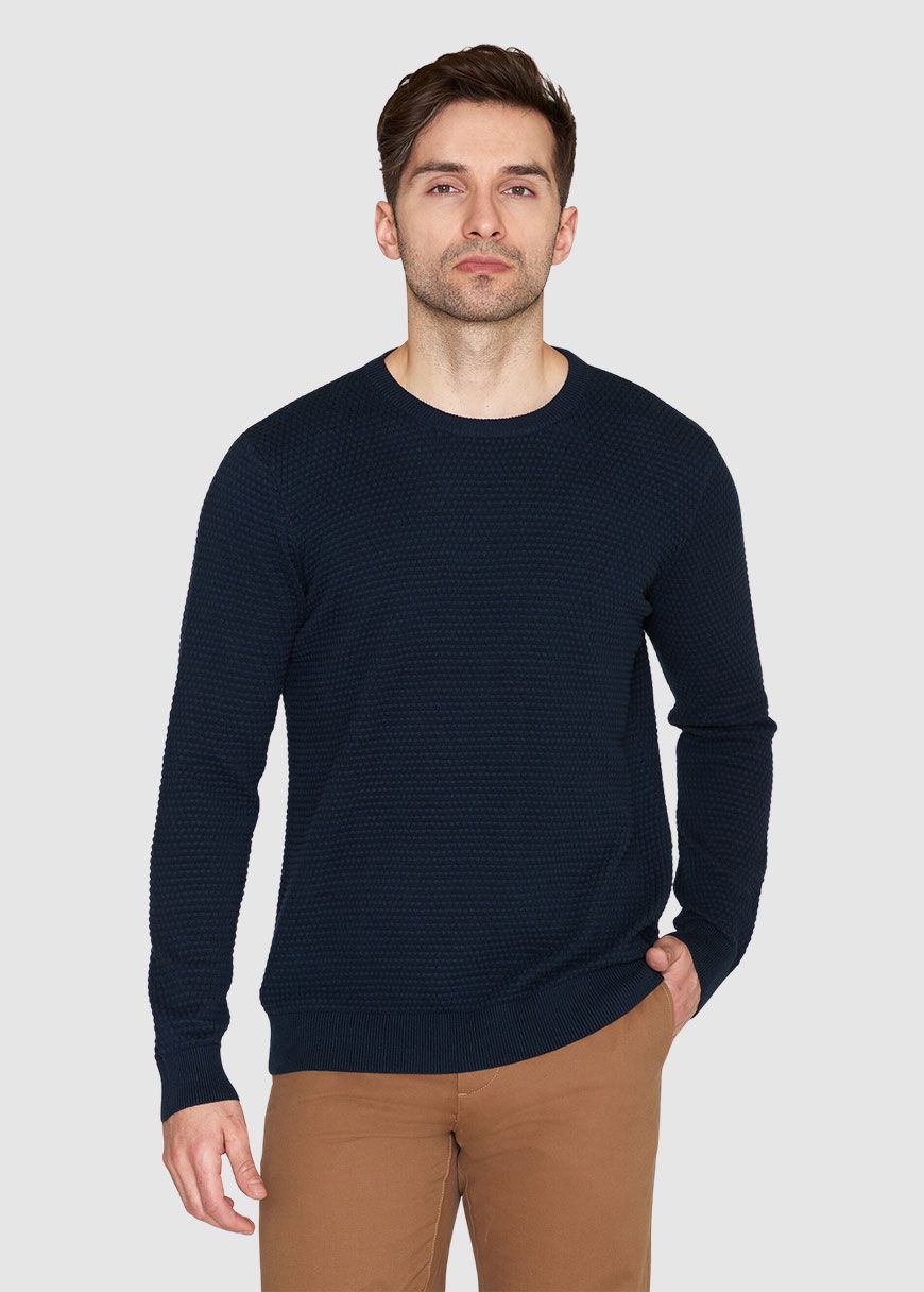 Vagn Regular Bubble Knit Crew Neck