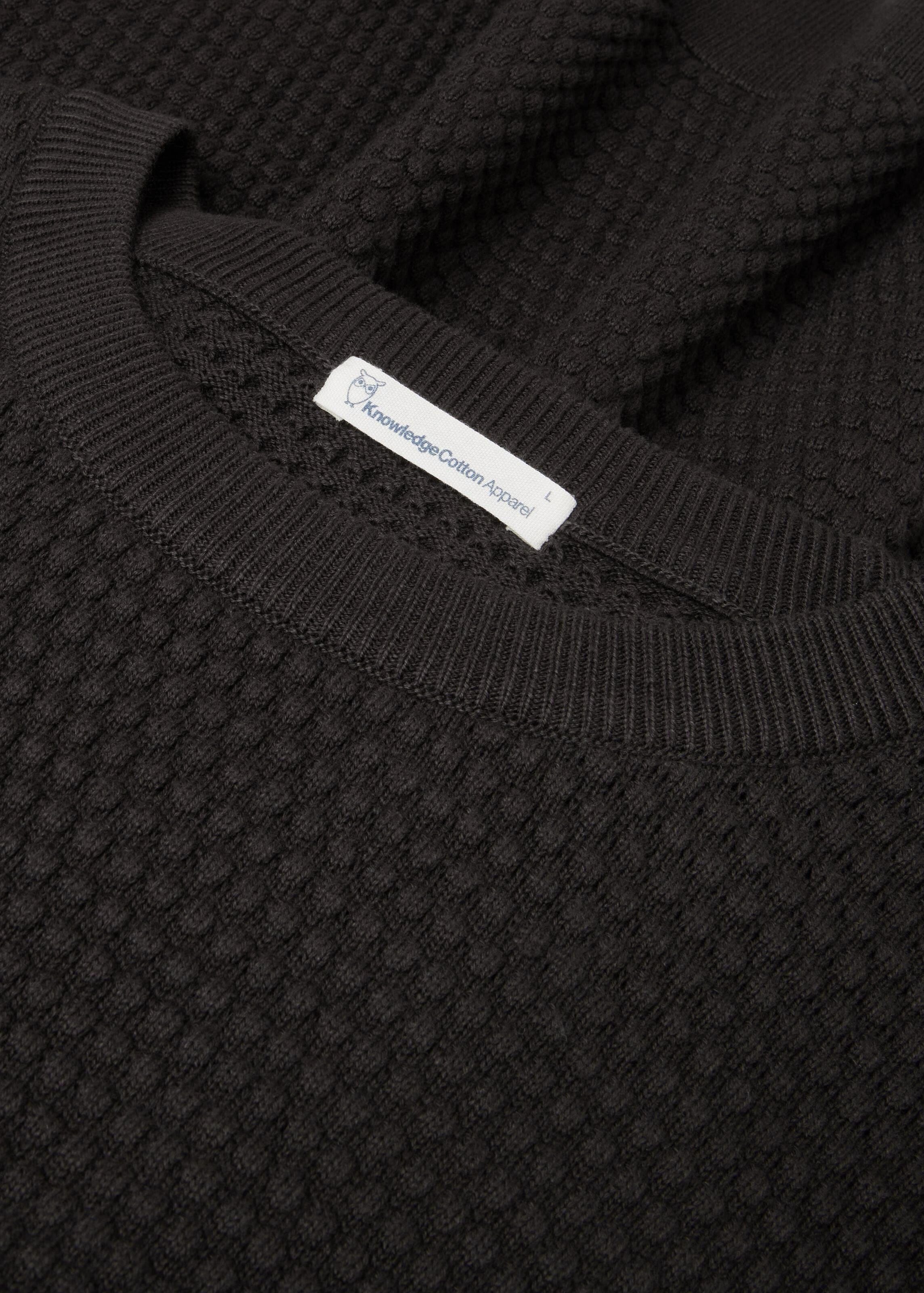 Bubble Knit Crew Neck Chocolate Torte