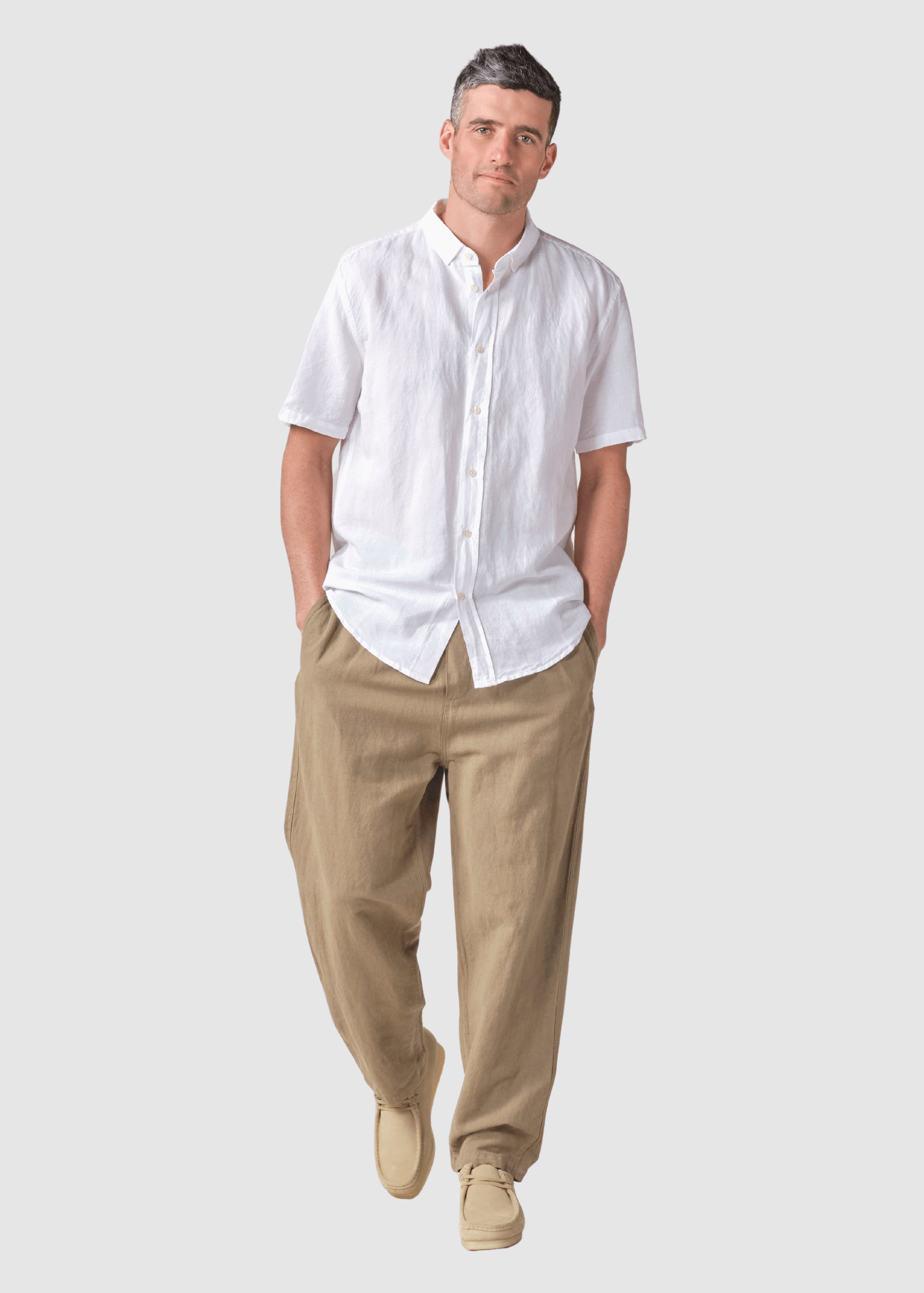 Mikkel Linen Shirt Ocs White Mikkel Linen Shirt Ocs White