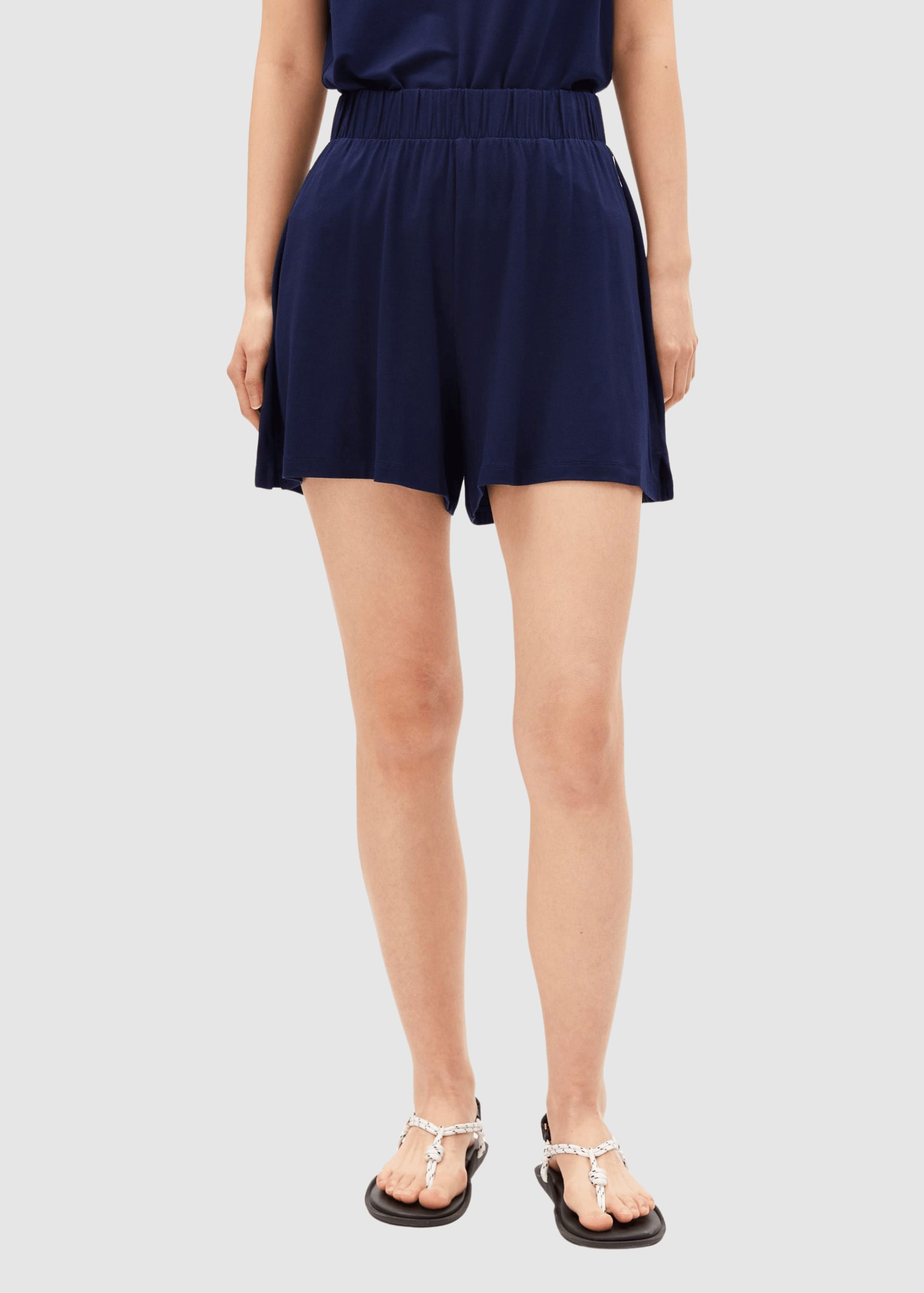 Relaxed Jersey Shorts Tinted Navy