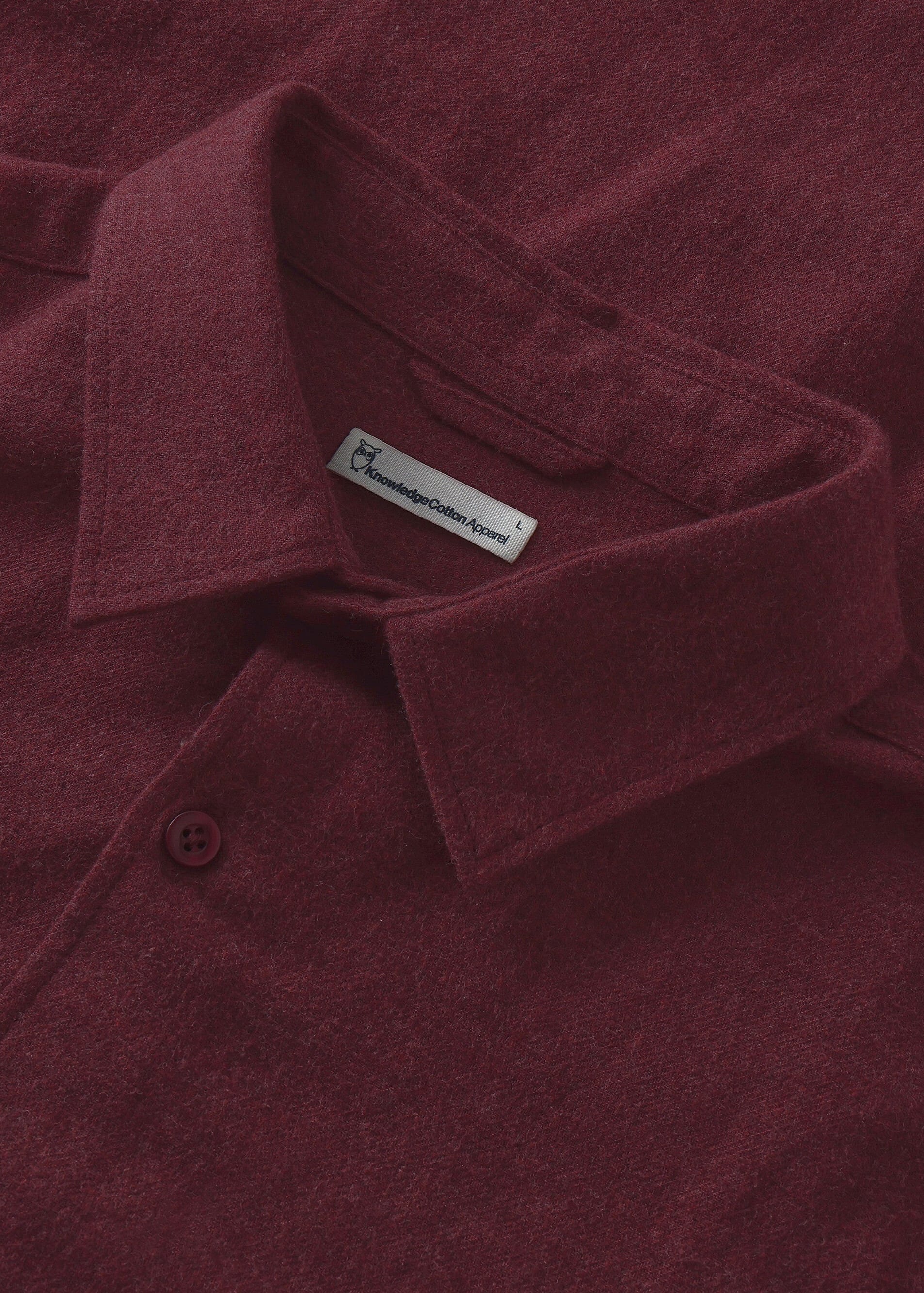 knowledge-cotton-apparel-dune-regular-flannel-shirt-burgundy-2.jpeg Dune Regular Flannel Shirt Burgundy
