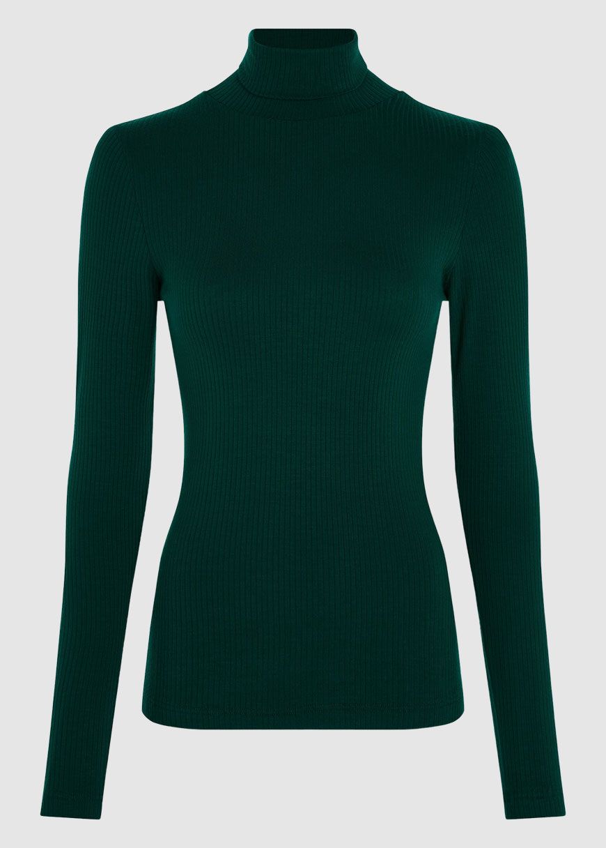 Rollneck Top Uni Rib Rollneck Top Uni Rib