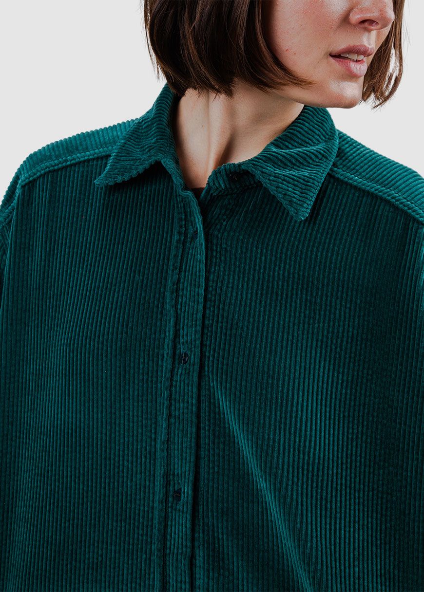 Corduroy Long Overshirt