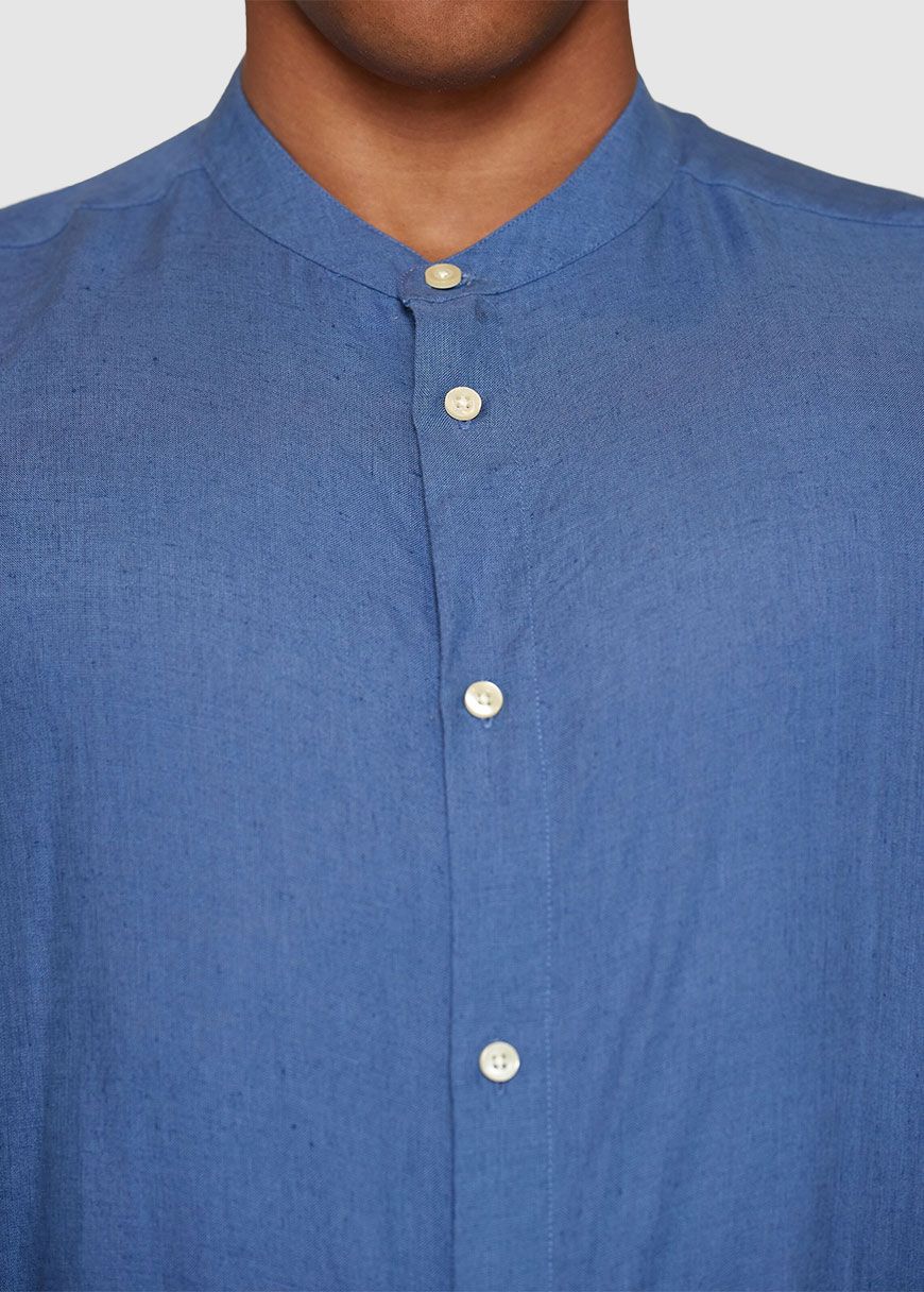 Regular Linen Stand Collar Shirt Regular Linen Stand Collar Shirt