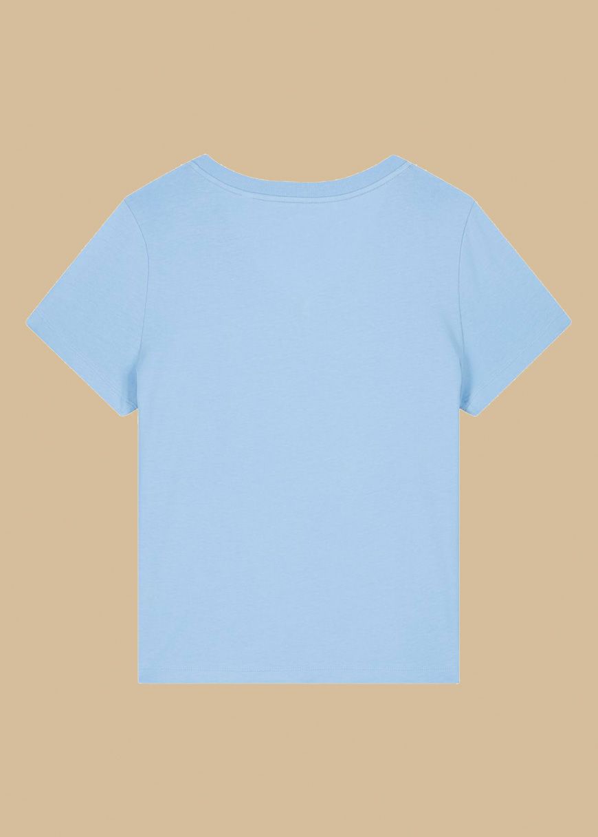 V-Neck T-Shirt Woman Blue Soul