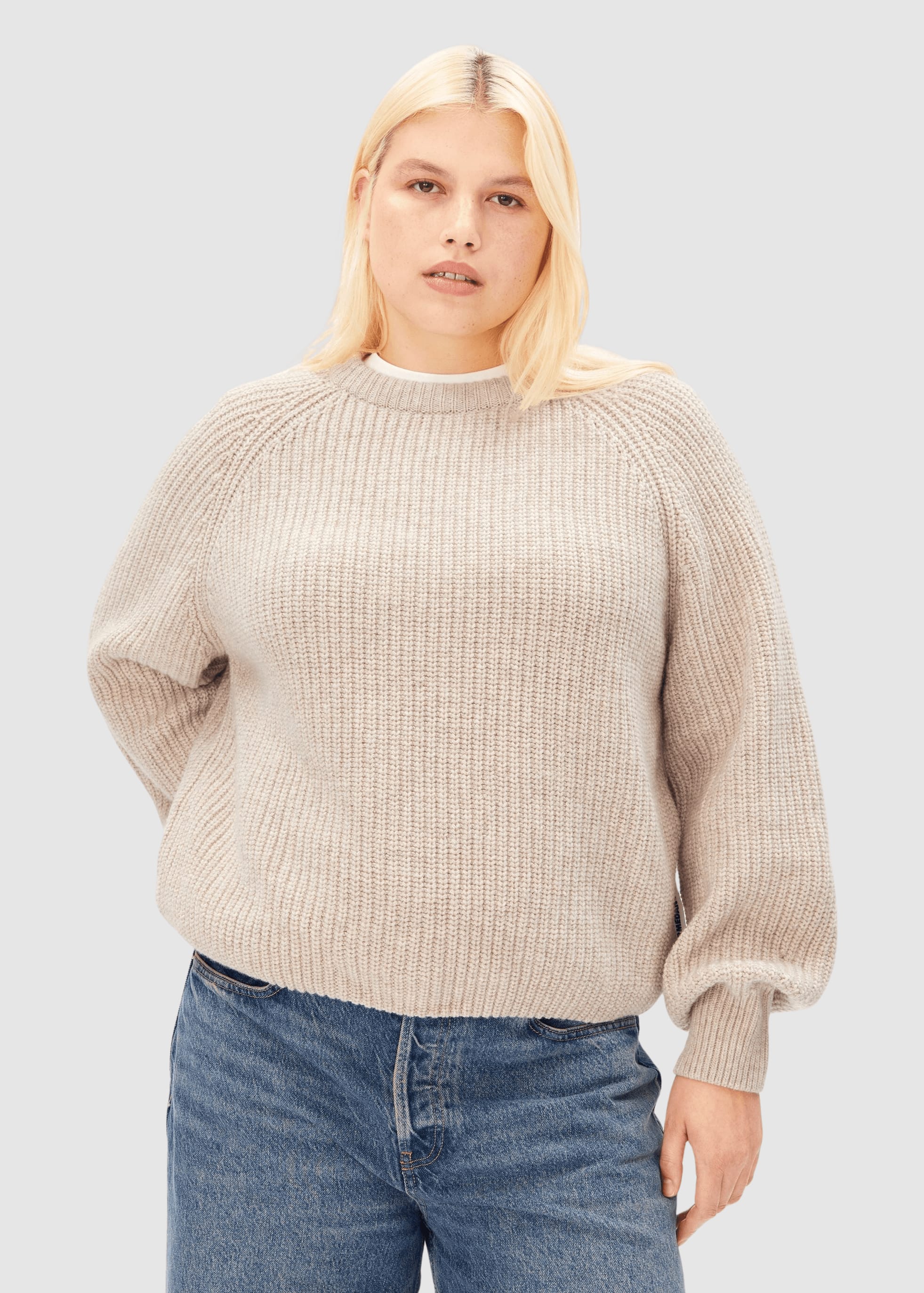 Rib Knit Sweater Honey Melange