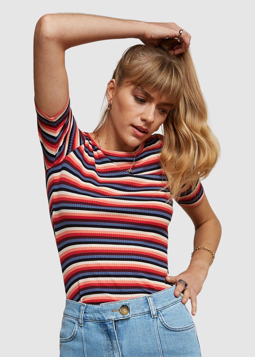 Lily Top Ocra Stripe Lily Top Ocra Stripe