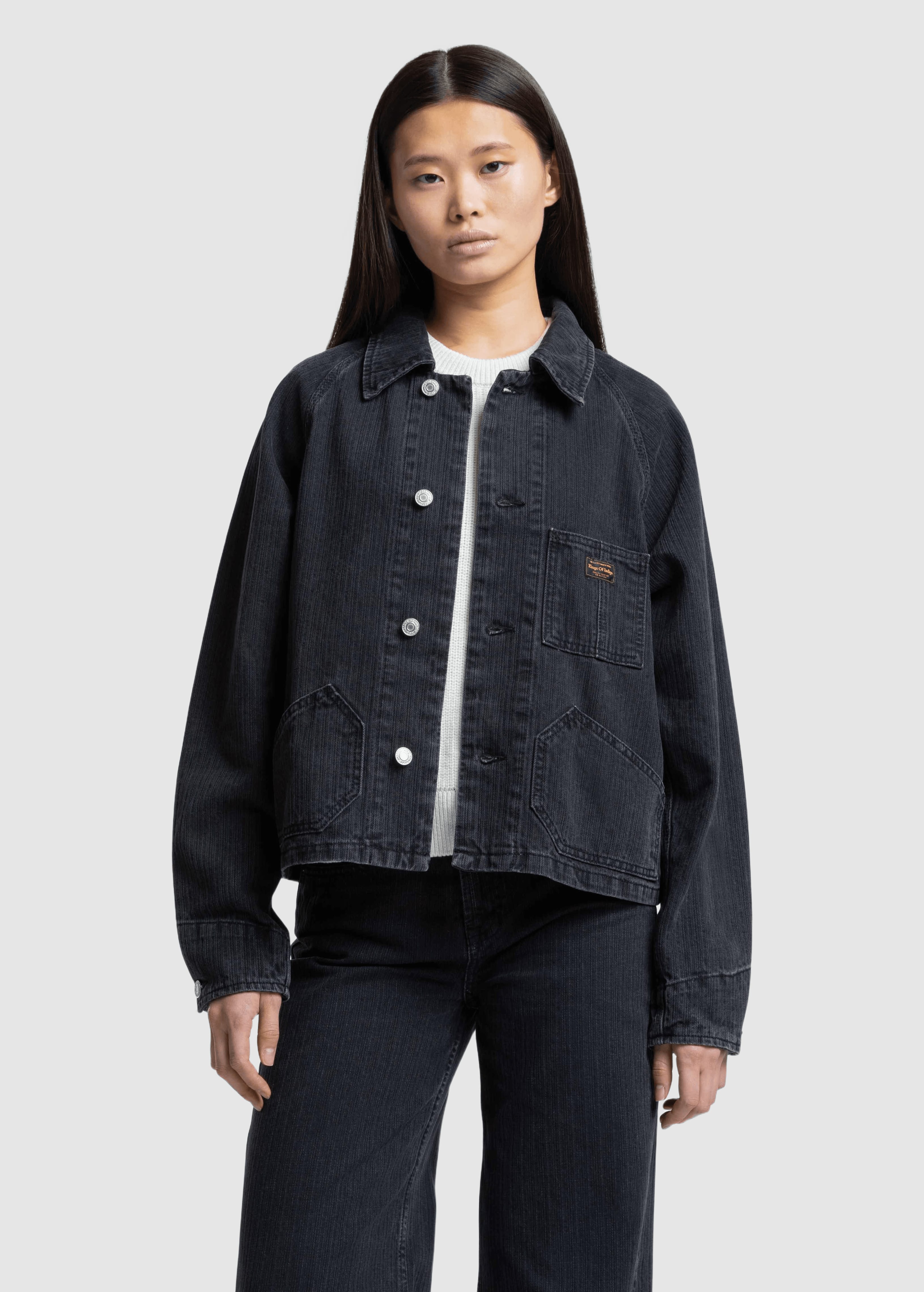 Jeena Stripe Black Worn