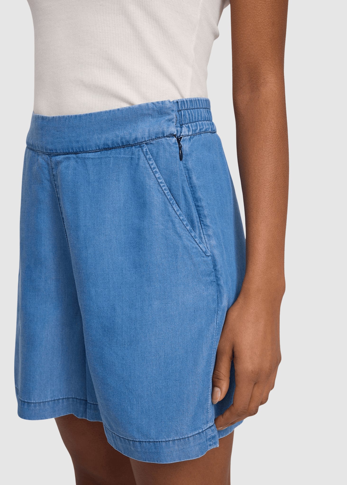 Tencel Shorts Dark Blue Wash Tencel Shorts Dark Blue Wash