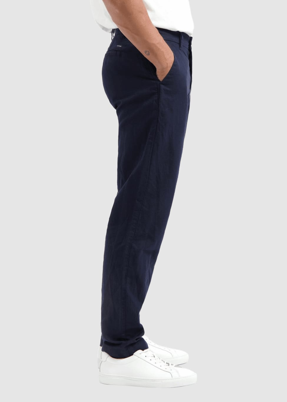 Darren Linen Pant Midnight Blue