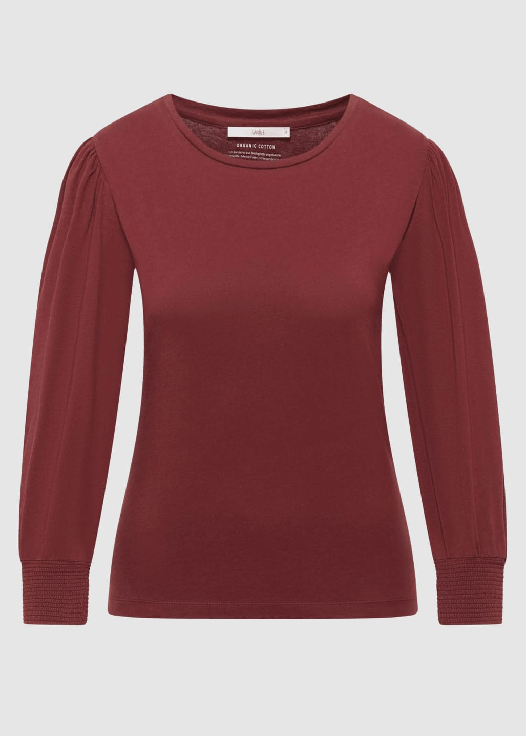 lanius-koeln-shirt-mit-gerafftem-aermel-red-mahagony-5.jpeg Shirt Mit Gerafftem Ärmel Red Mahagony