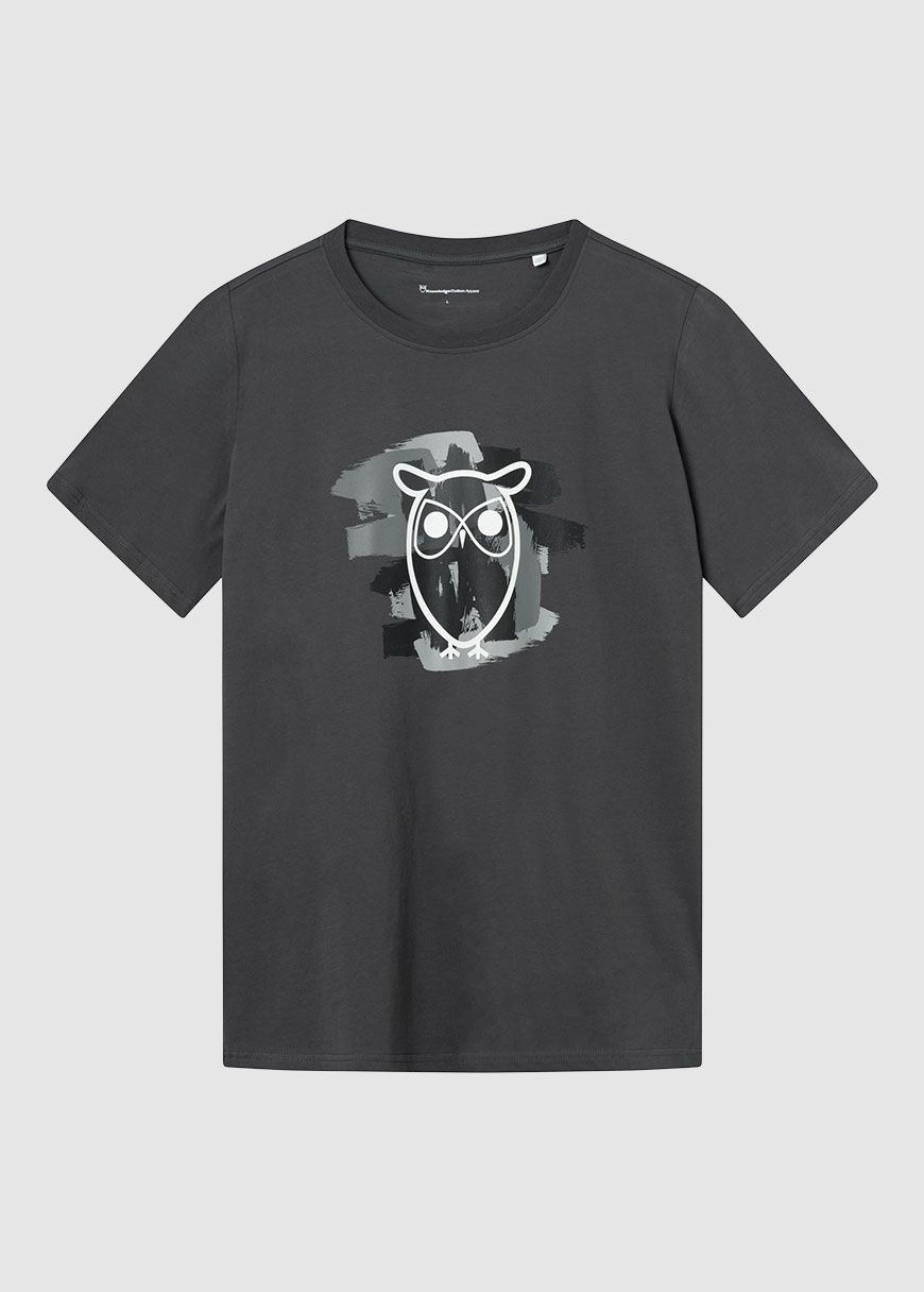 Regular Fit Owl Chest Print T-Shirt Regular Fit Owl Chest Print T-Shirt