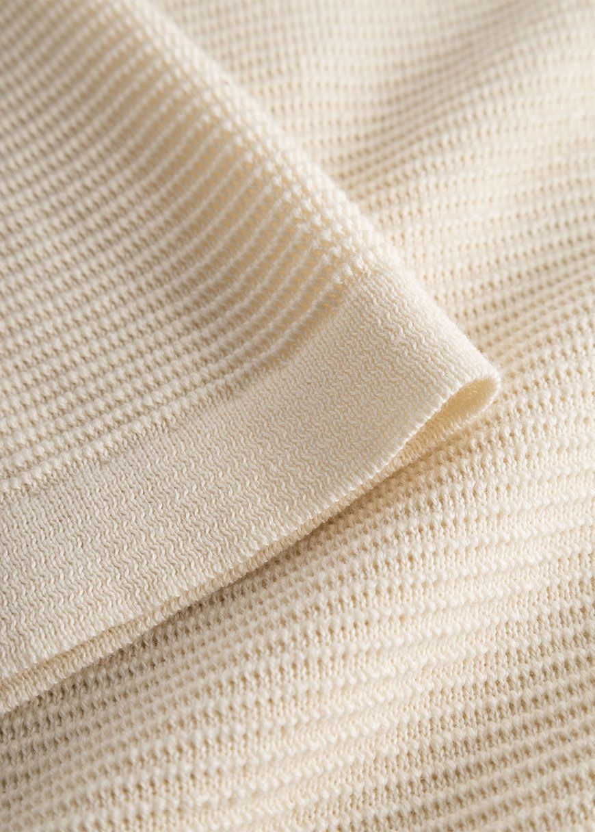 Polo With Zipper In Reverse Knit