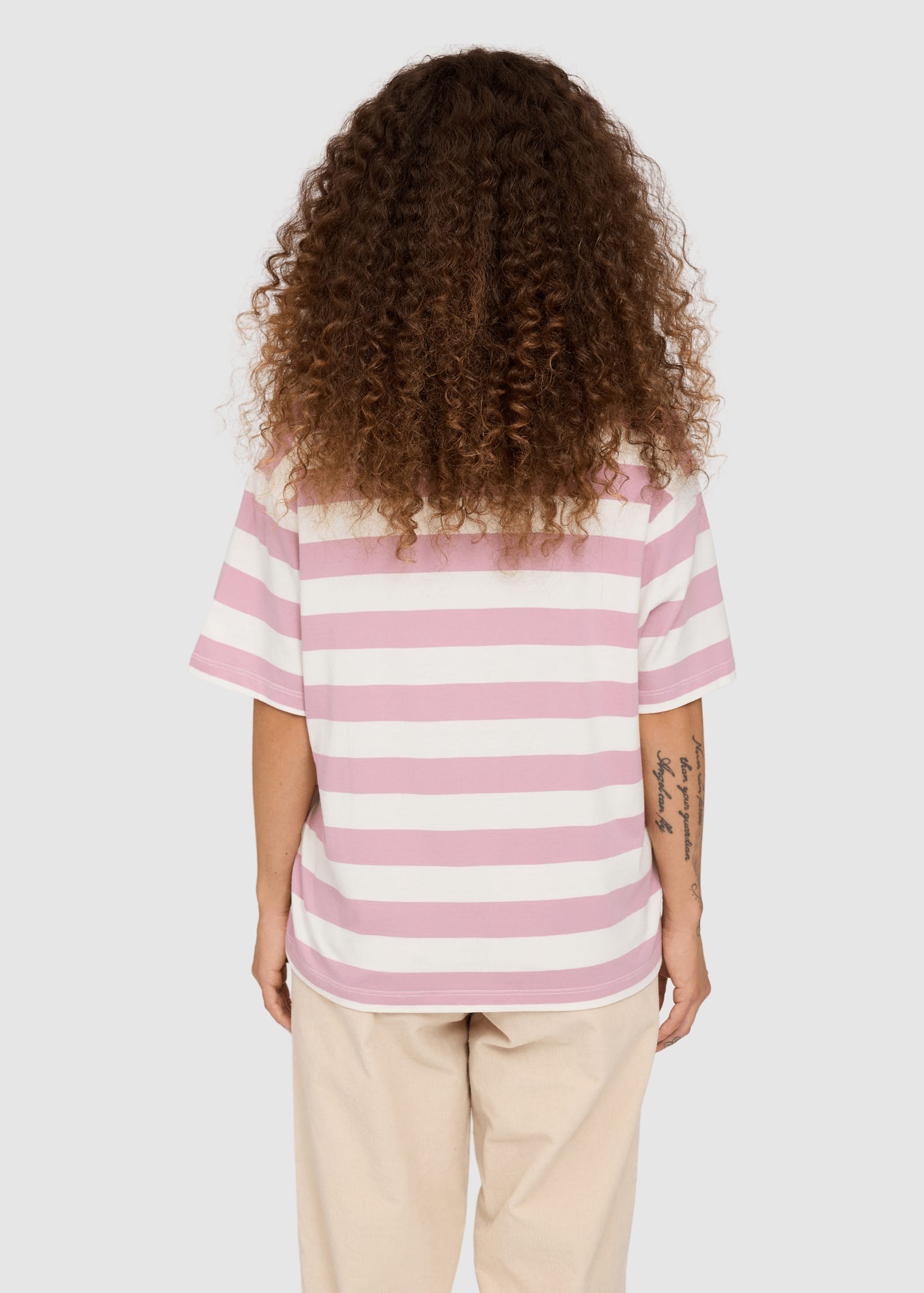 Bold Striped T-Shirt Orchid Offwhite Bold Striped T-Shirt Orchid Offwhite