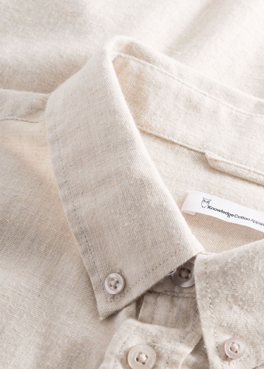 Regular Fit Melangé Flannel Shirt Regular Fit Melangé Flannel Shirt