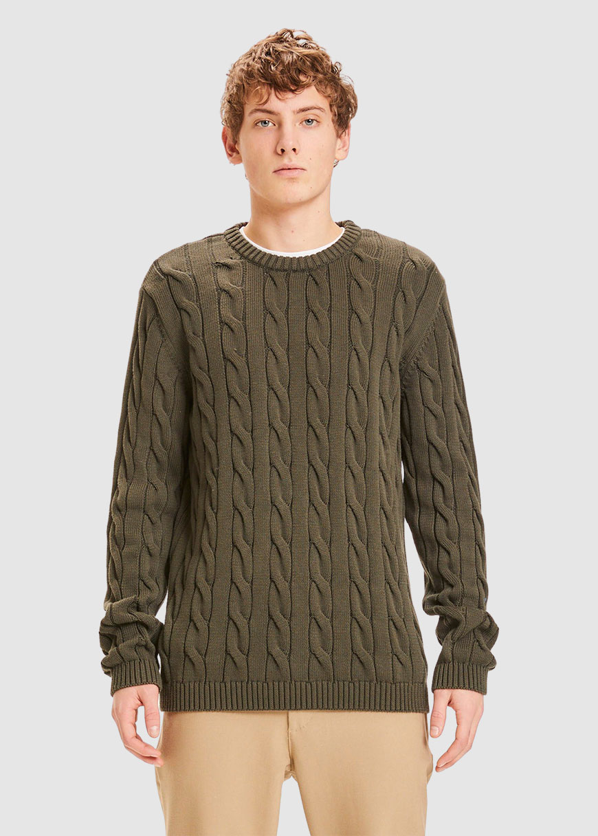 Field Cable Crew Neck Knit