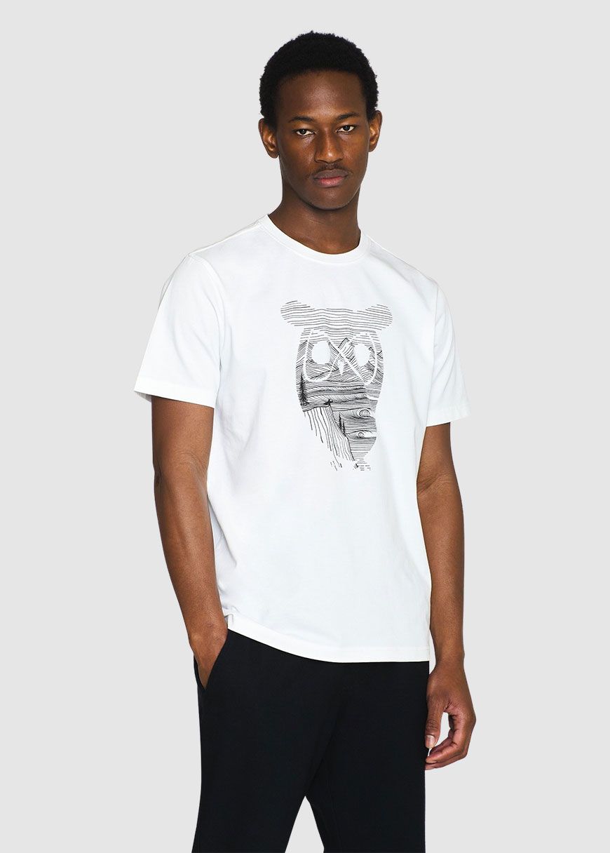 Regular Fit With Big Owl Front Print T-Shirt