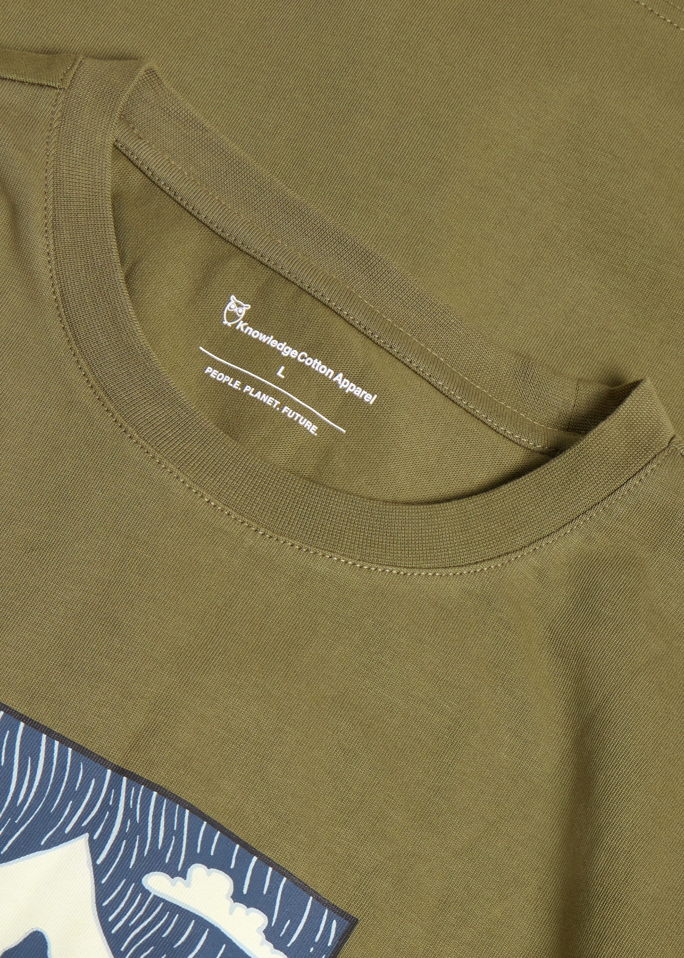 Front Print T-Shirt Burned Olive