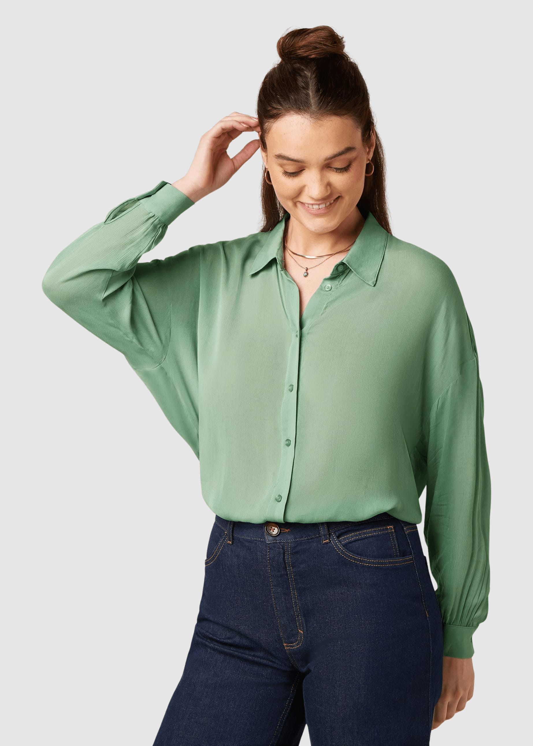 Fee Blouse Capo Minty Meadow