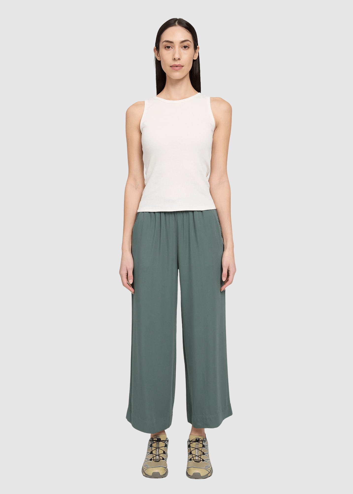 Wide Leg Viscose Pants Bottle Wide Leg Viscose Pants Bottle