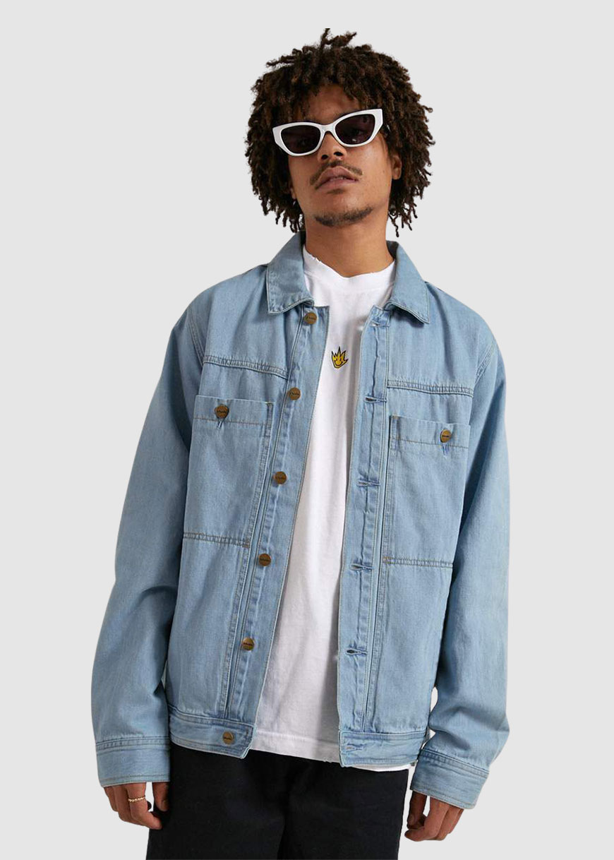 Overtime Unisex Hemp Denim Jacket Overtime Unisex Hemp Denim Jacket