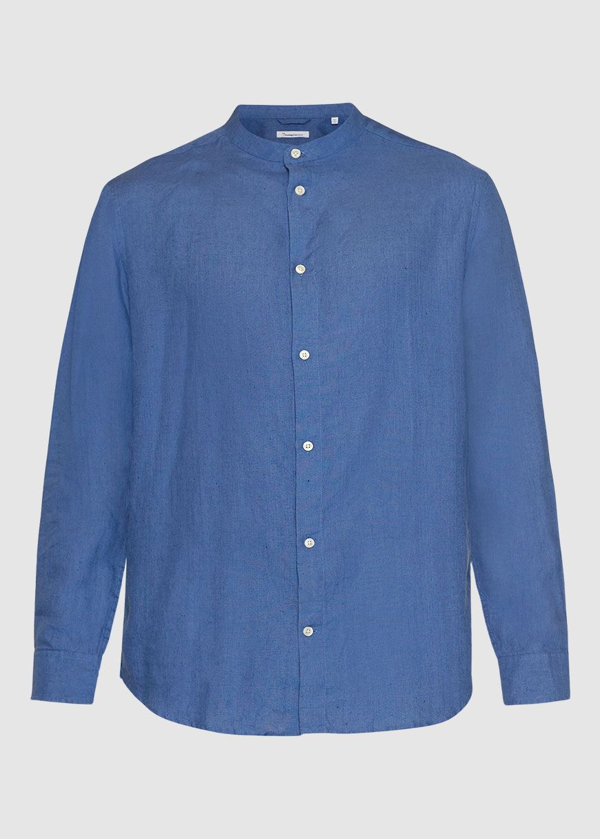 Regular Linen Stand Collar Shirt Regular Linen Stand Collar Shirt