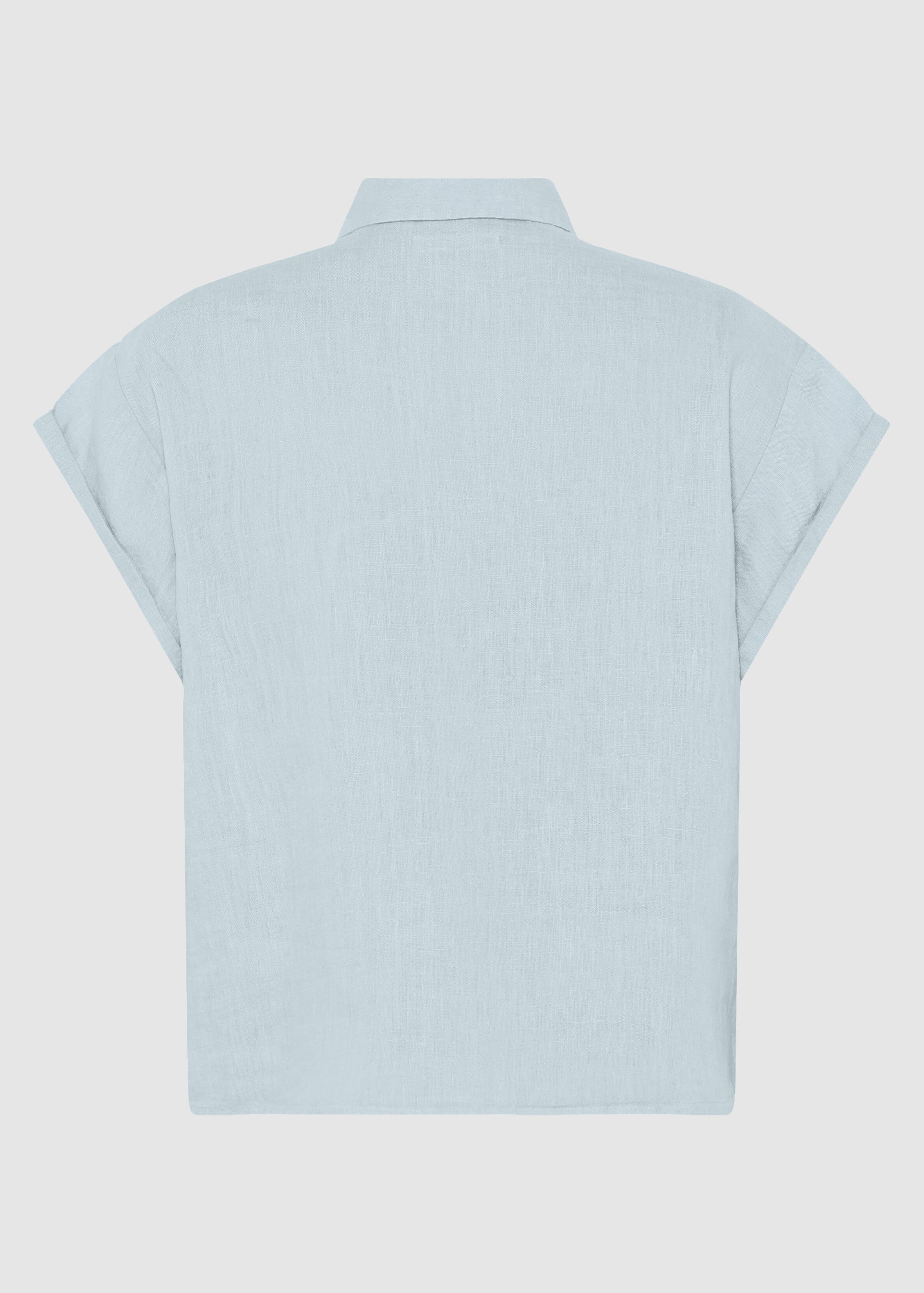Aster Fold-Up Linen Short Sleeve Shirt Skyway