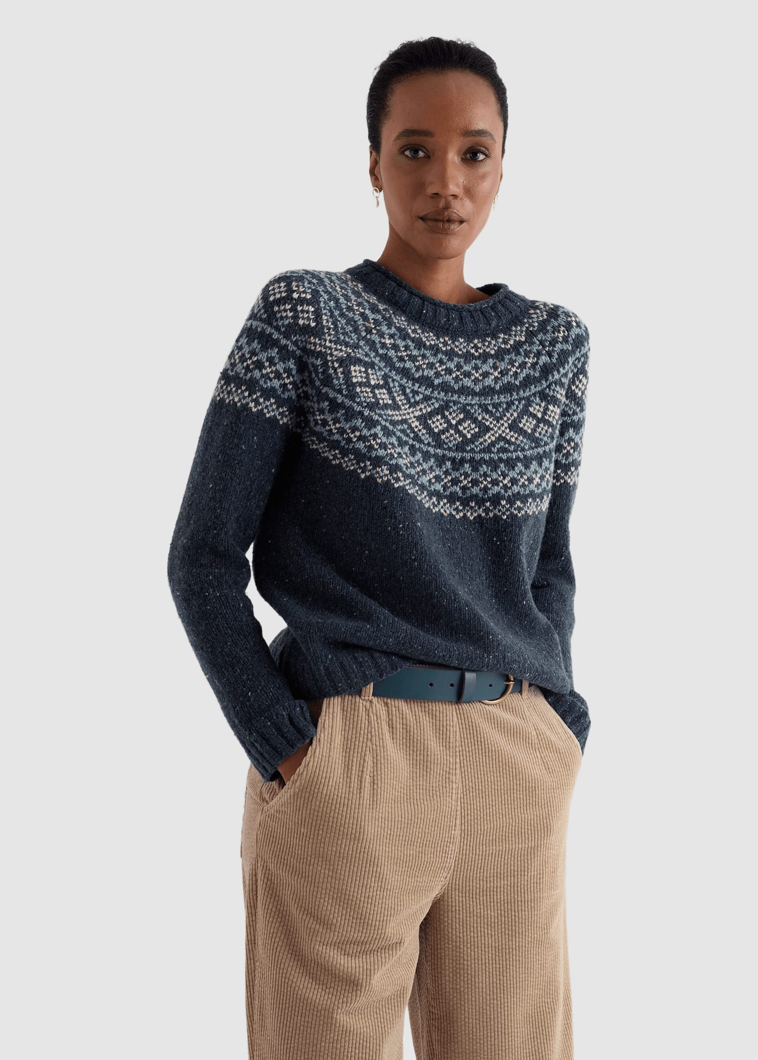 Port Kinnis Jumper Merino Shingle Bay Maritime Mix