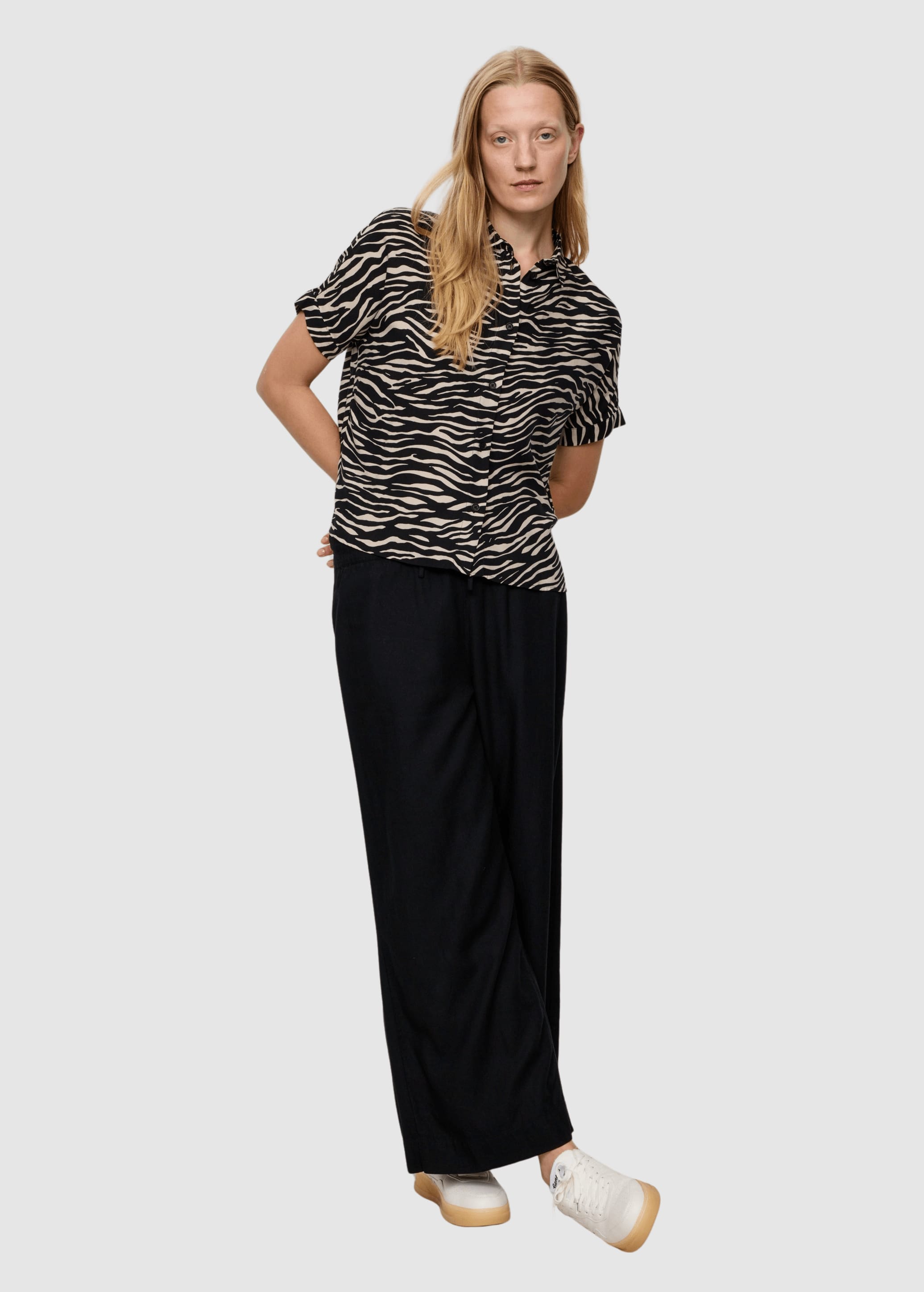 Blouse Lotus Zebra Black Blouse Lotus Zebra Black