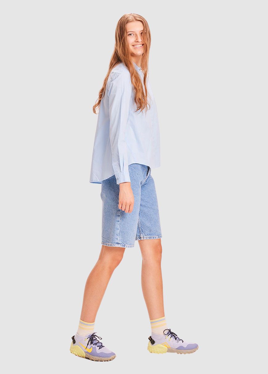 Reborn Ally High Waist Bermuda Denim Shorts Reborn Ally High Waist Bermuda Denim Shorts