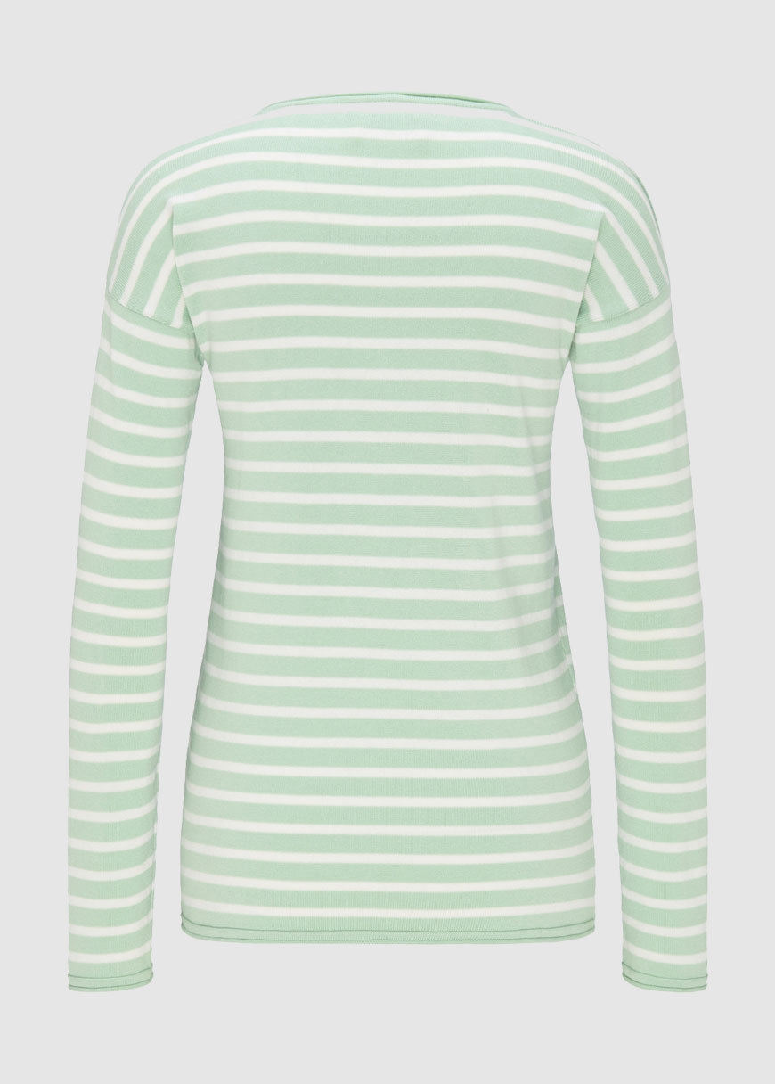 Knit Crew Neck Stripes Knit Crew Neck Stripes