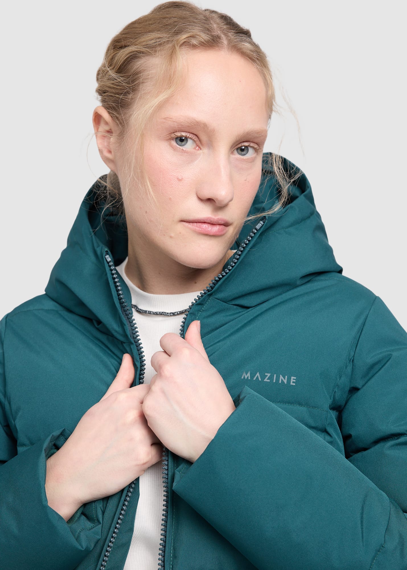 Basic Puffer Coat Deep Teal