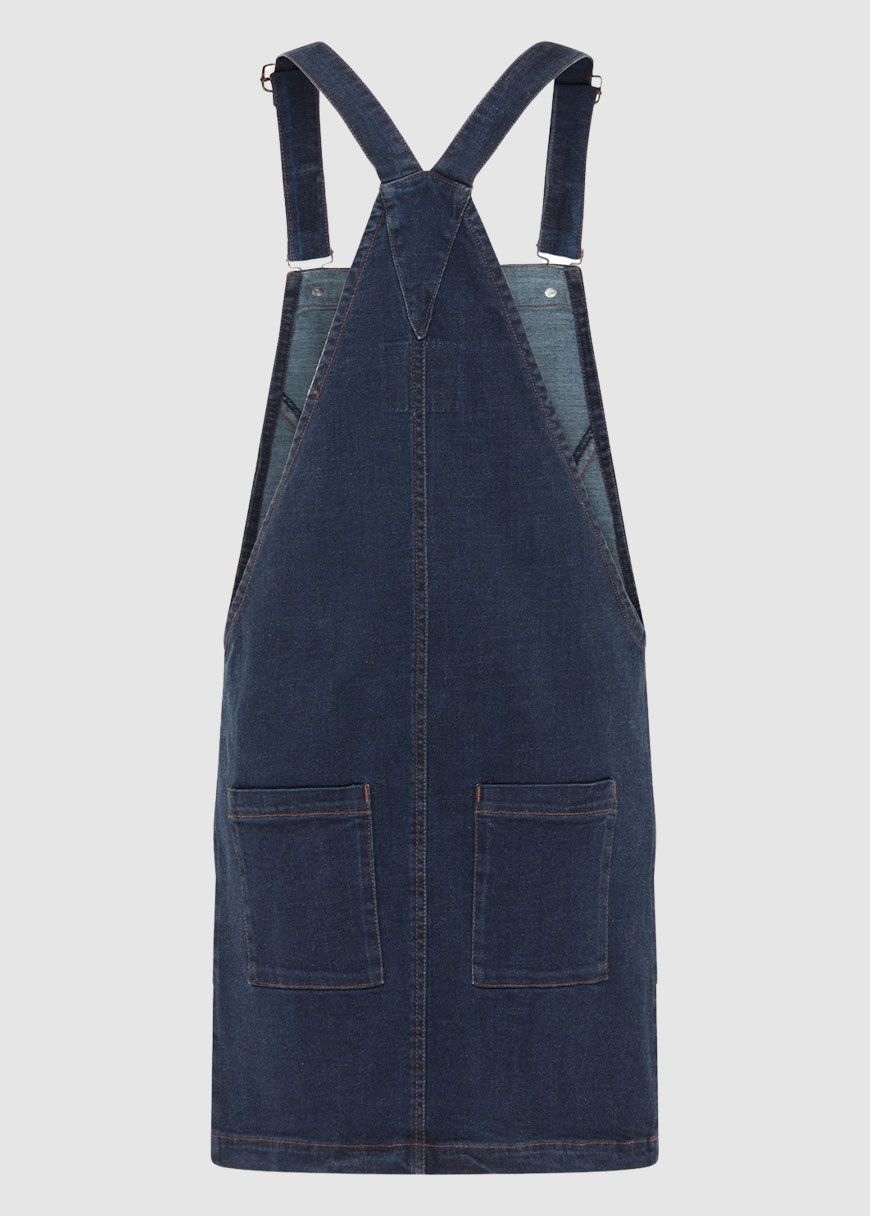 Latzkleid aus Bio-Denim Latzkleid aus Bio-Denim