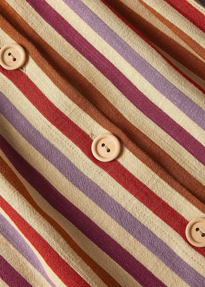 Lola Button Skirt Cassava Stripe Lola Button Skirt Cassava Stripe