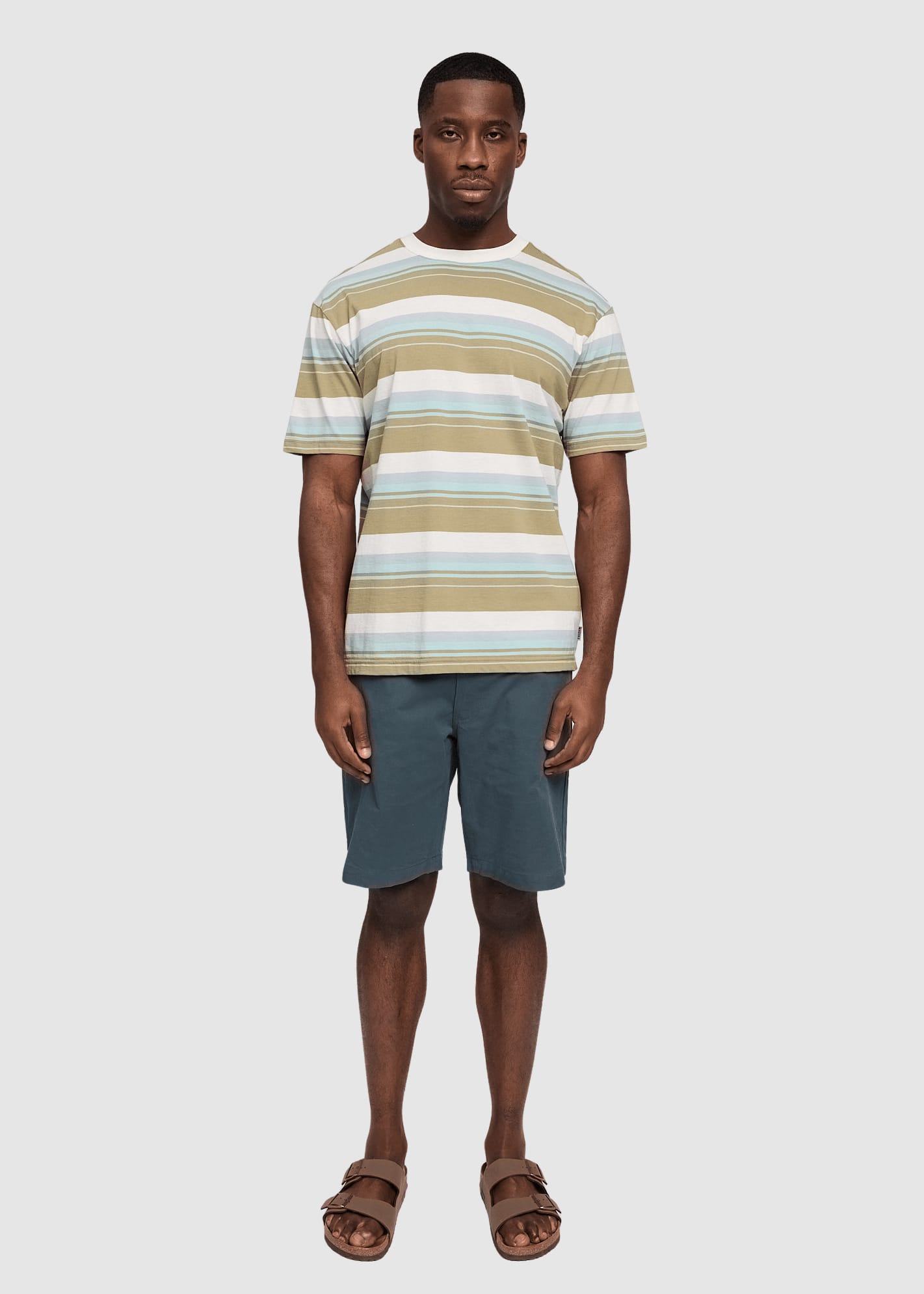 Bold Striped T-Shirt Olive Multicolor Bold Striped T-Shirt Olive Multicolor
