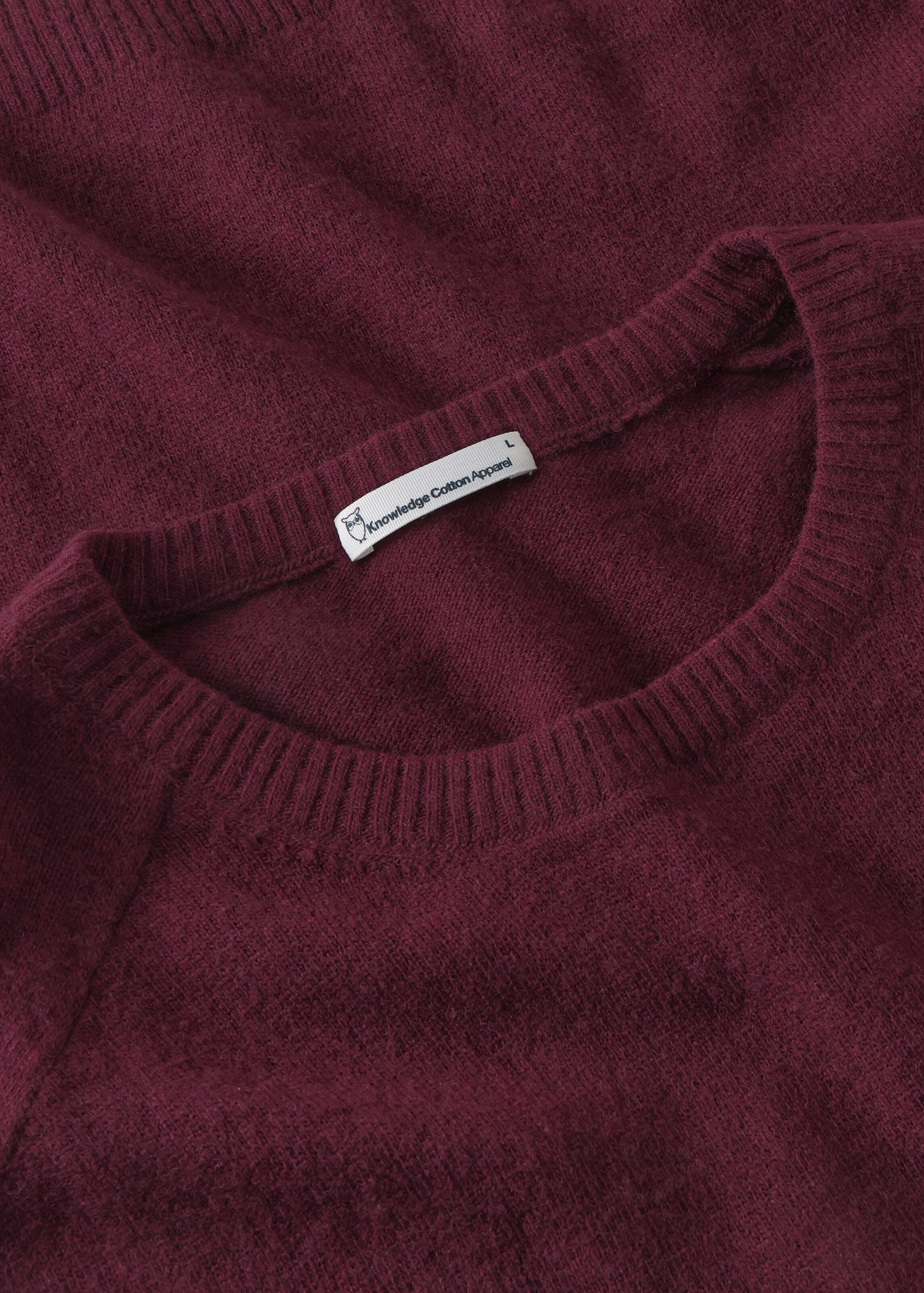 knowledge-cotton-apparel-lambswool-crew-neck-fig-3.jpeg Lambswool Crew Neck Fig