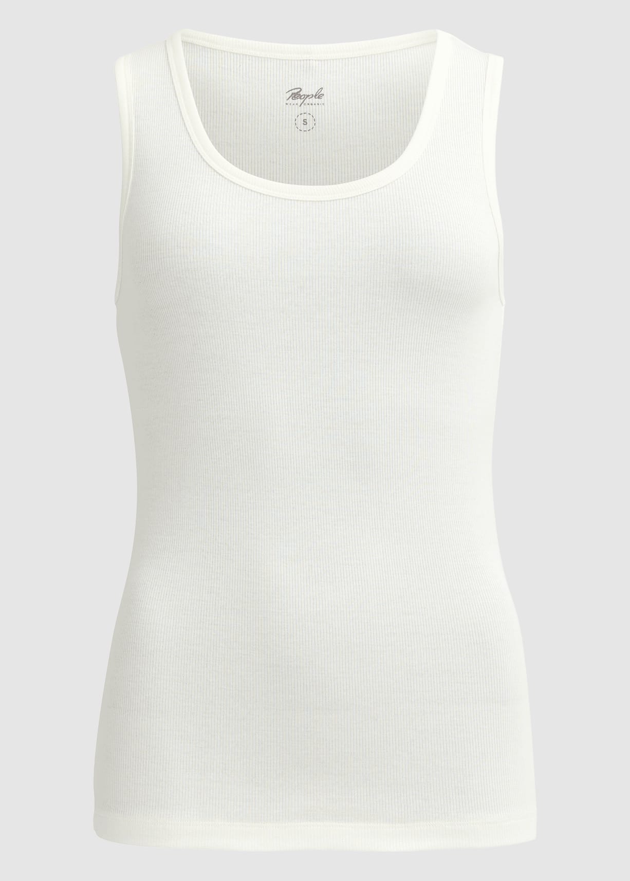 Ripp Tank-Top Weiß