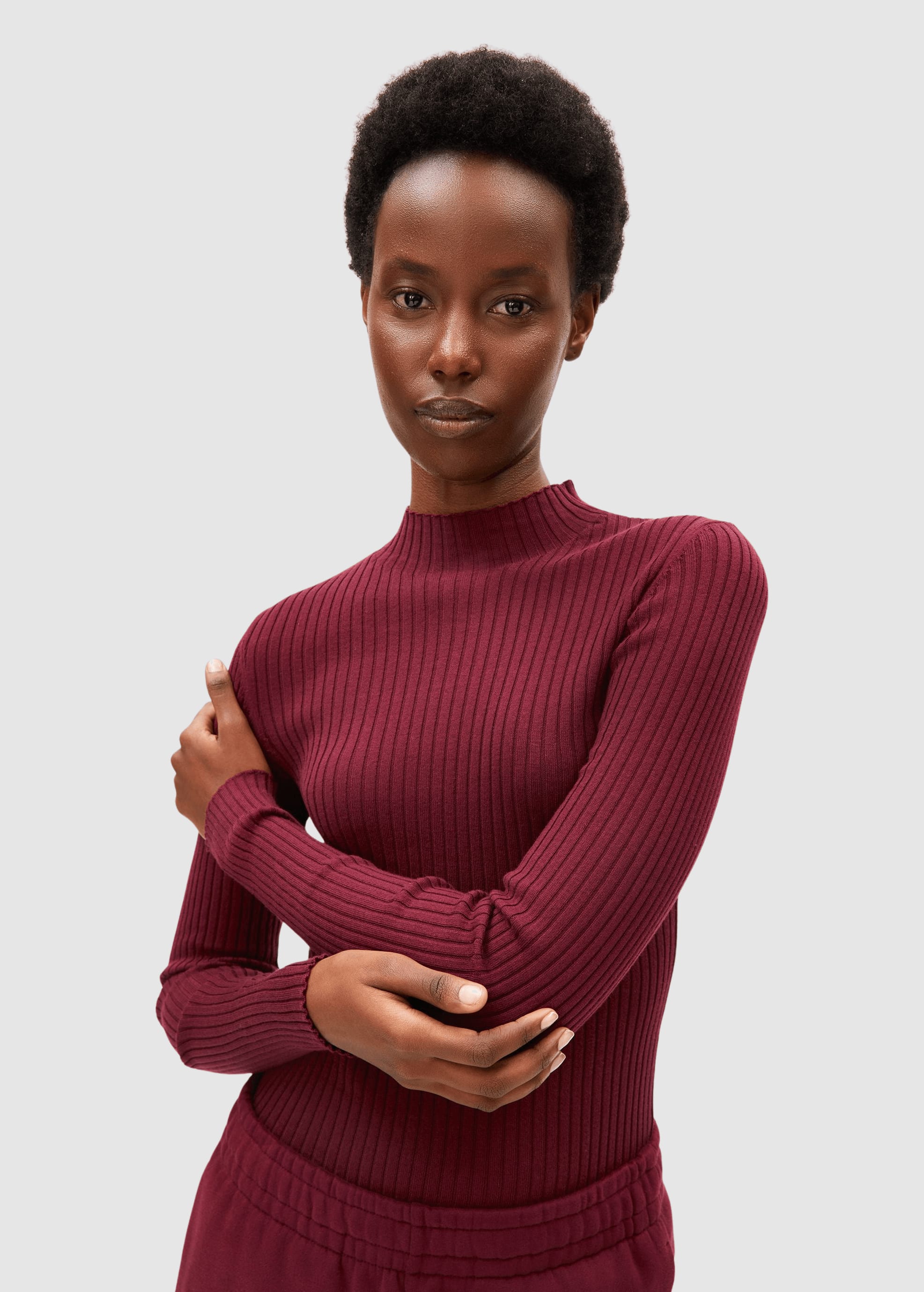 Alaania Knit Sweater Velvet Red