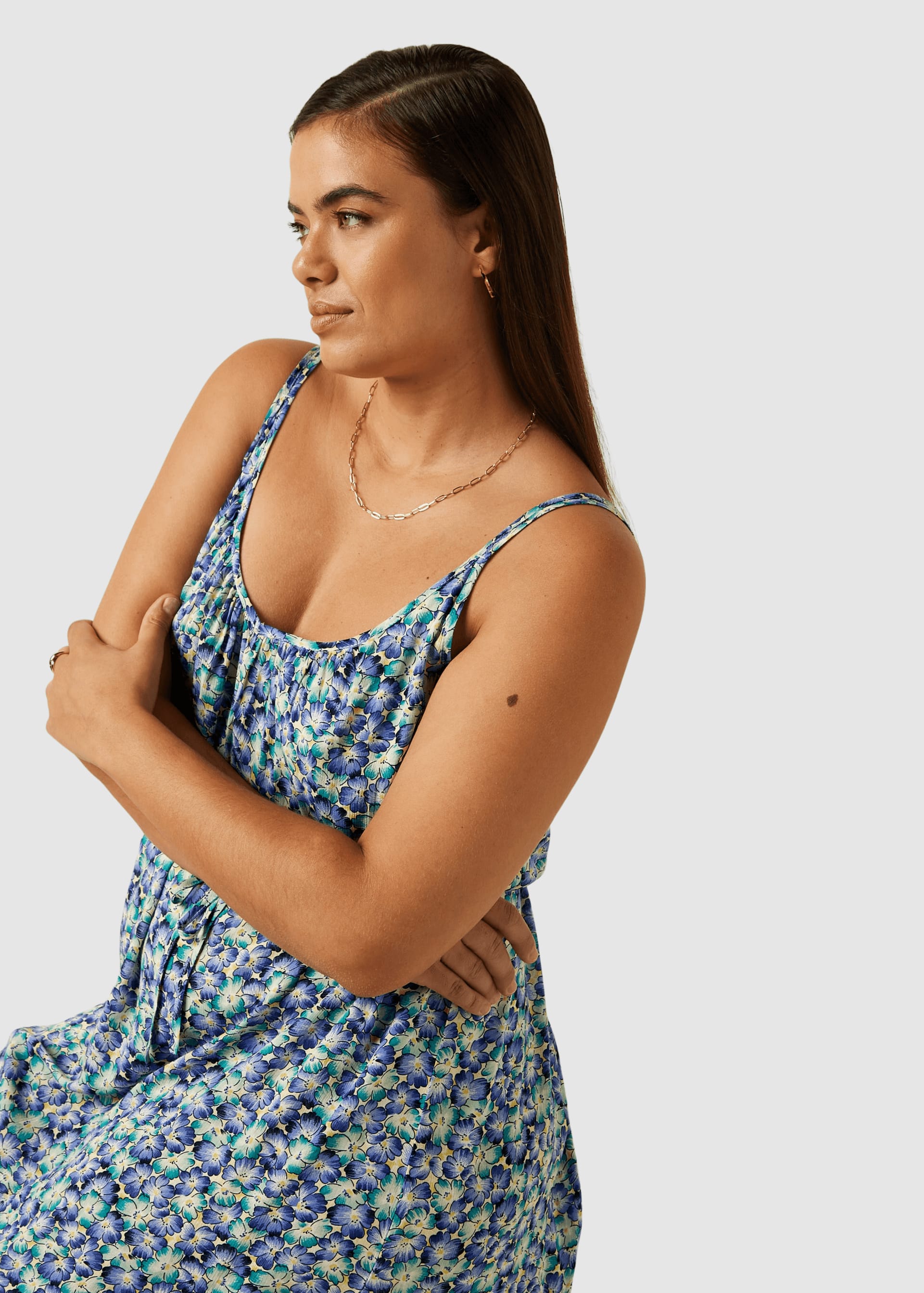 Lara Midi Dress Azores Beacon Blue