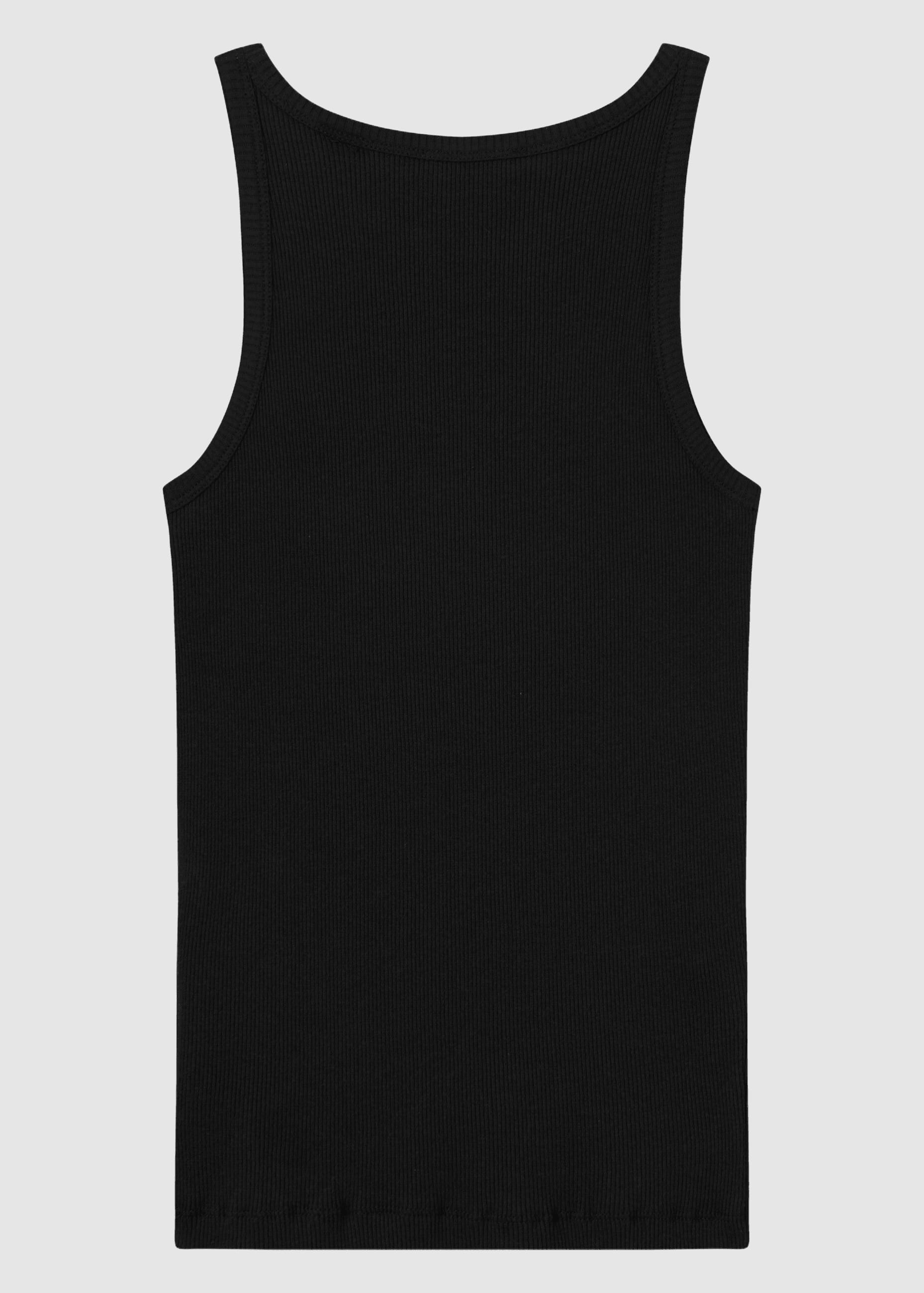 knowledge-cotton-apparel-rib-racer-top-black-jet-4.jpeg Rib Racer Top Black Jet