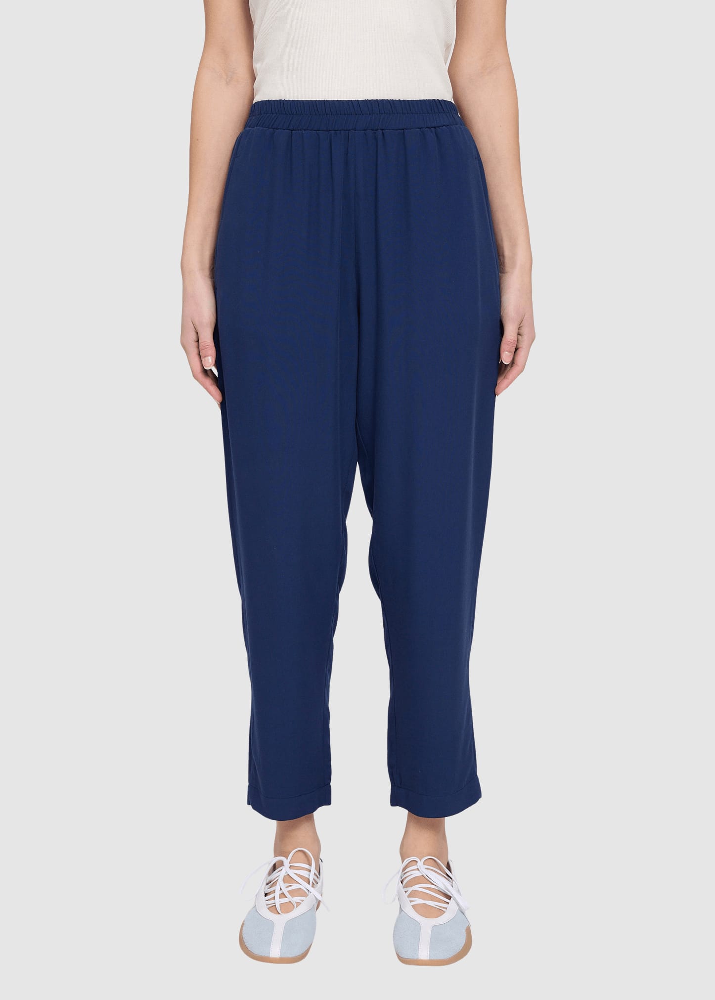 Straight Leg Viscose Pants Indigo Straight Leg Viscose Pants Indigo